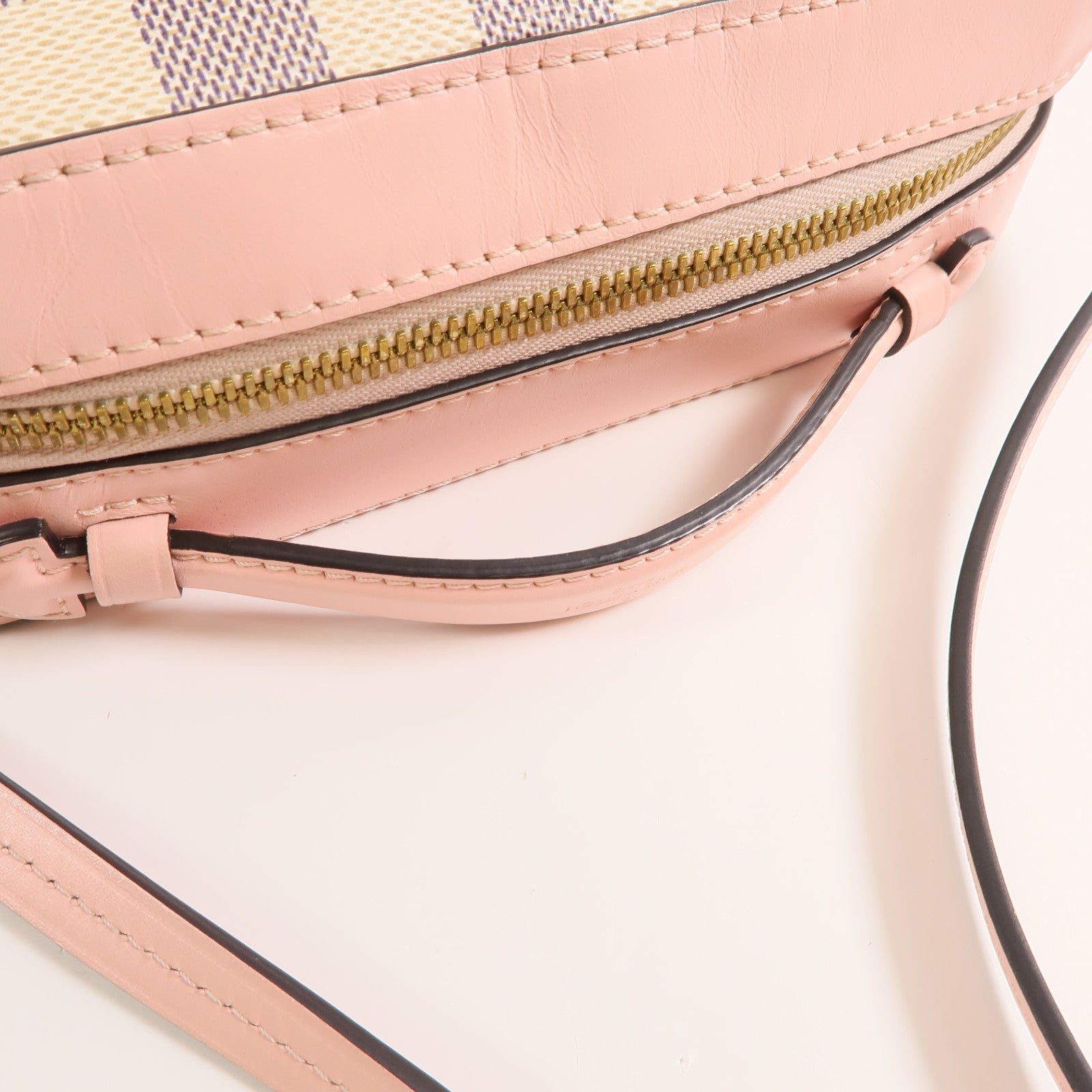 LOUIS VUITTON Damier Azur Saintaonge金扣肩背袋