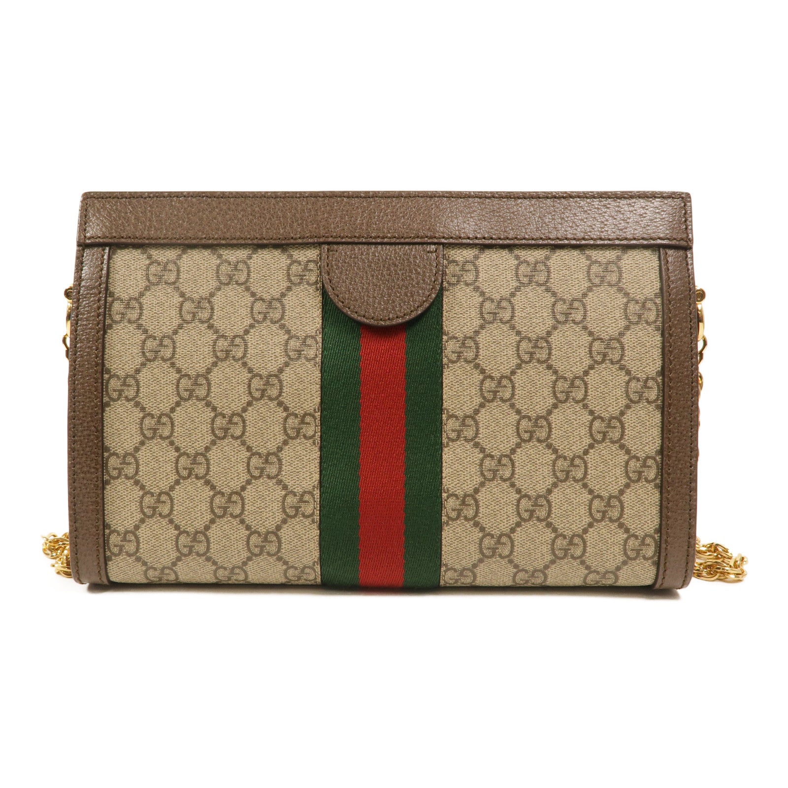 GUCCI 塗層帆布Ophidia GG Small鏈帶肩背袋