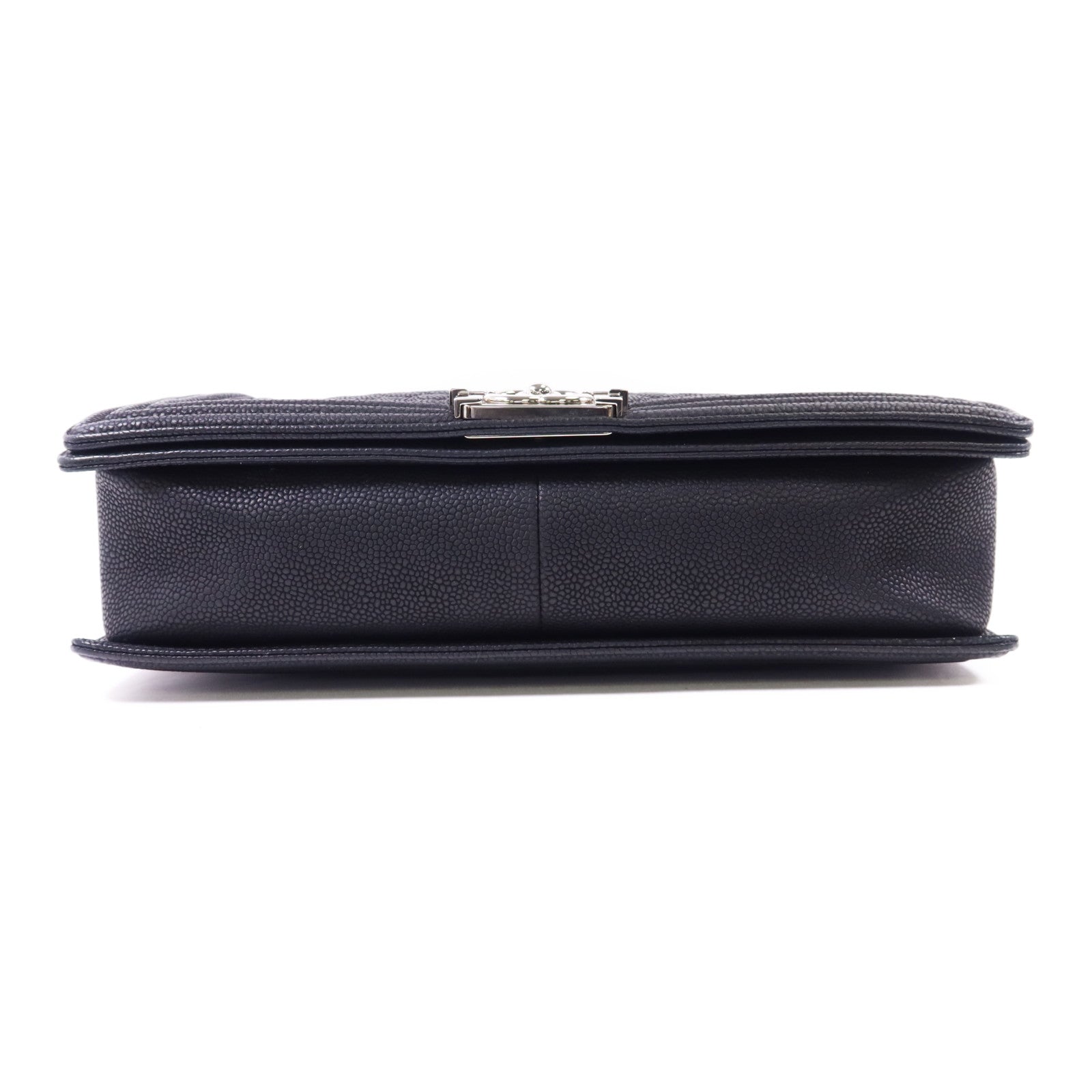 CHANEL 牛皮皮革Boy 30銀扣鏈帶肩背袋