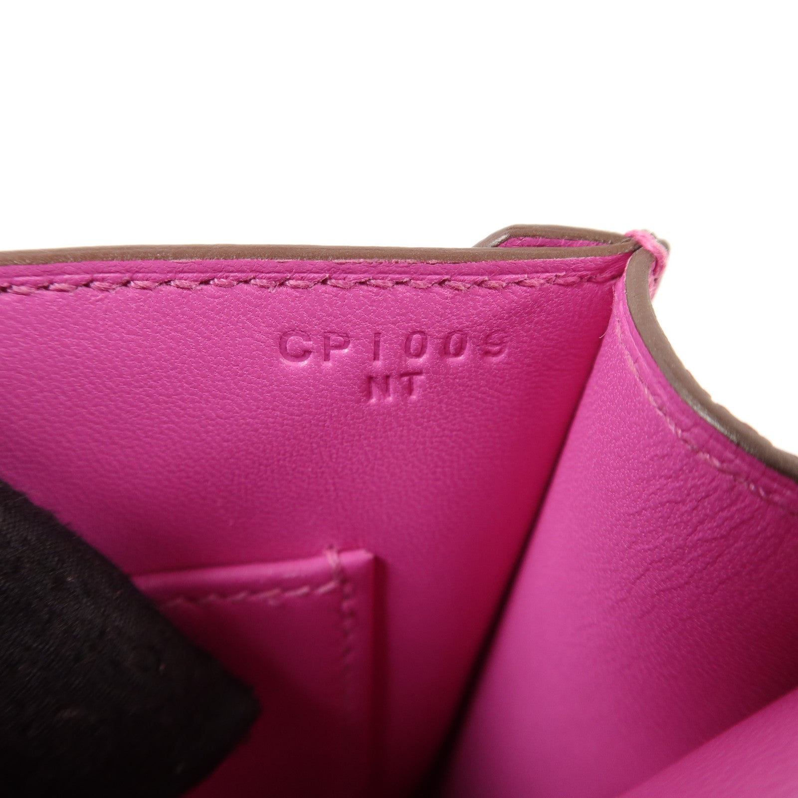HERMES Chevre皮革Verrou Mini鏈帶肩背袋Rose Extreme