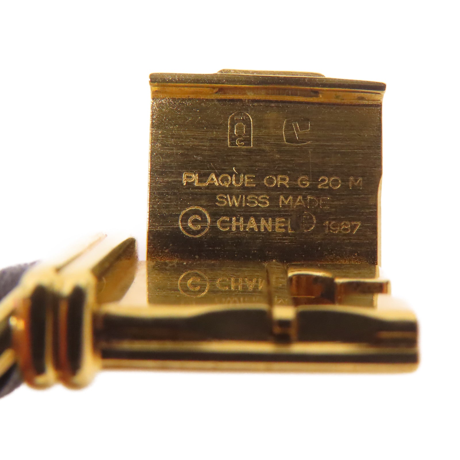 CHANEL Premiere M鍍金/皮革手錶石英機芯黑色