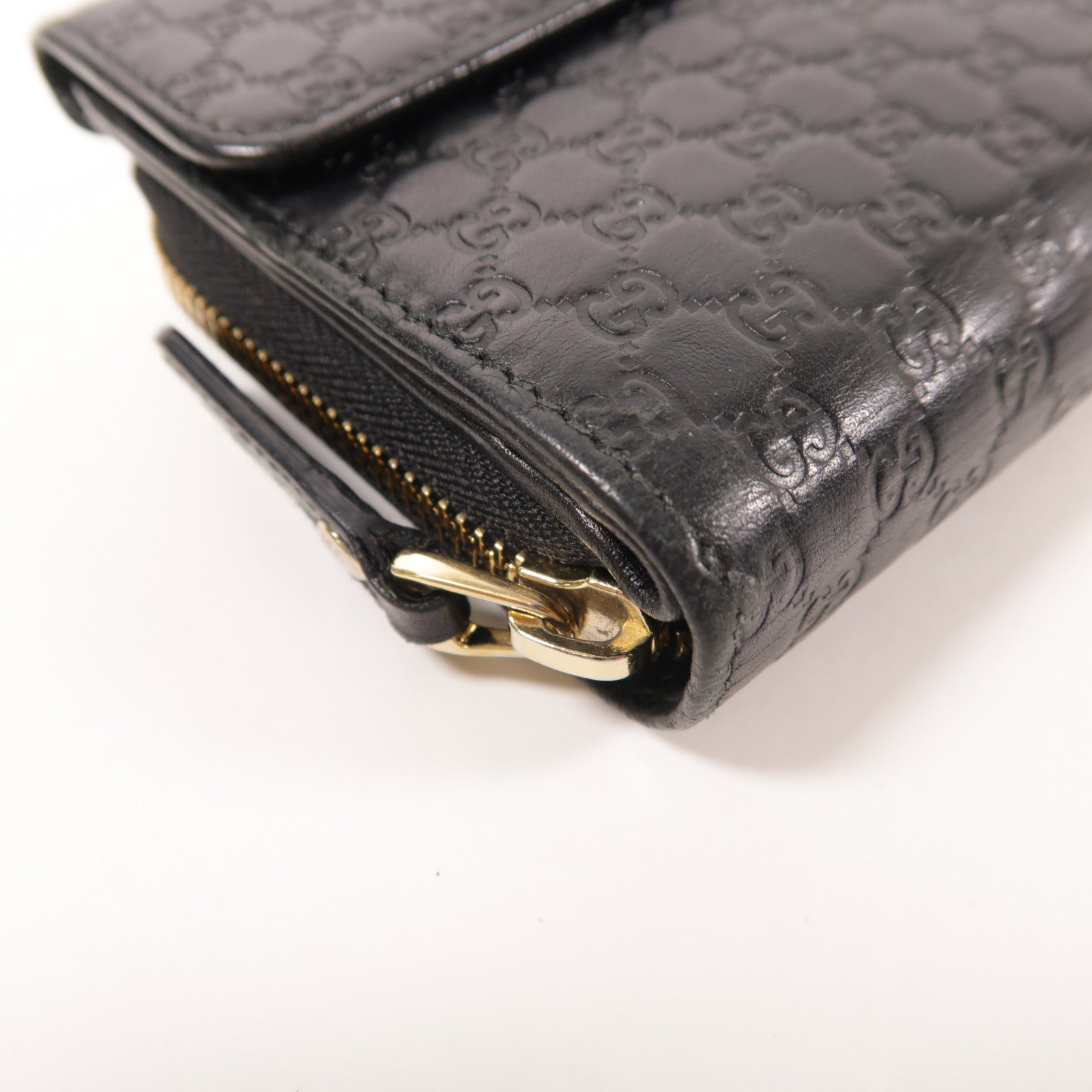 GUCCI 牛皮皮革Zipper Long Wallet金扣