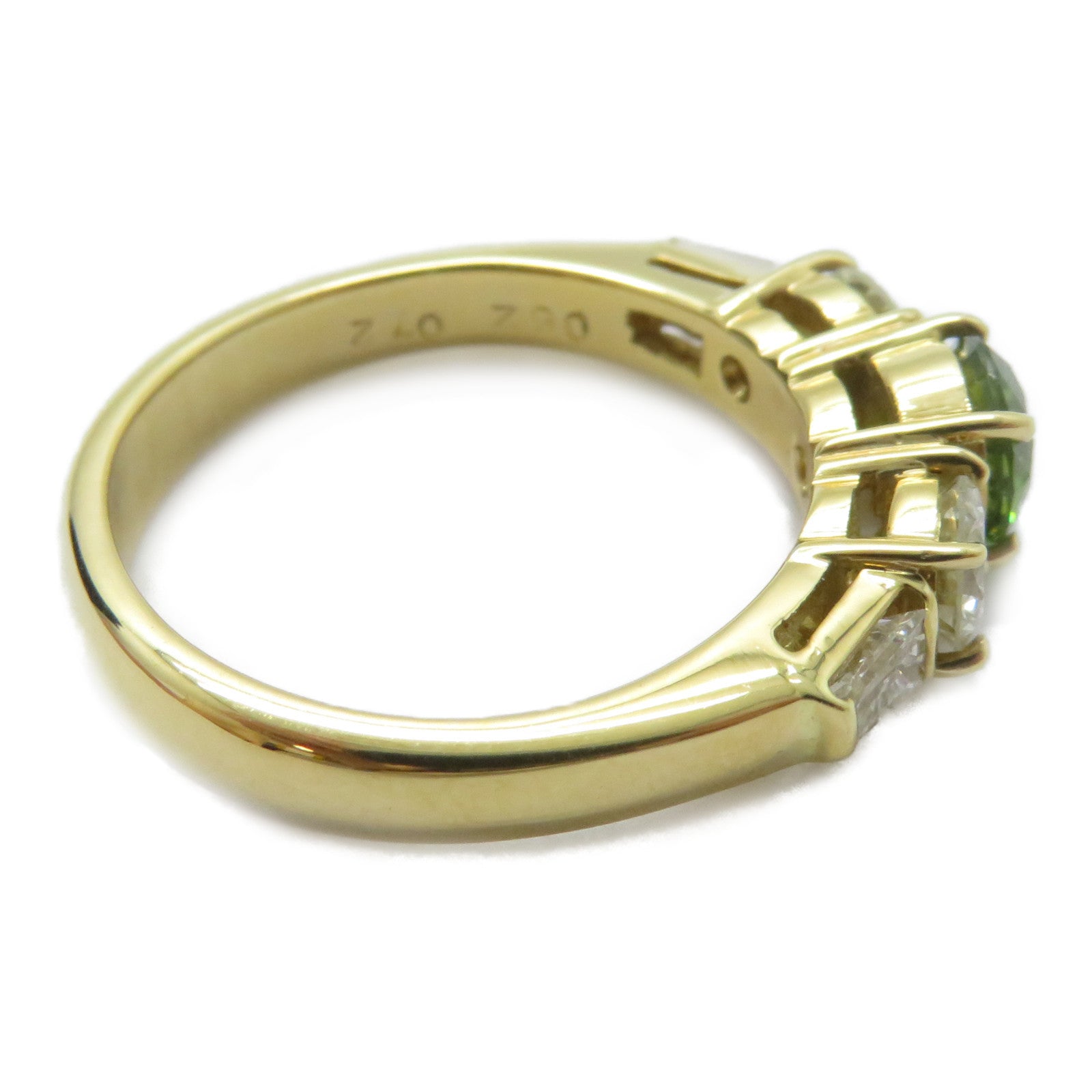 JEWELRY 【激減優惠】18K黃金Garnet Ring 0.620ct石榴石/0.72ct鑽石戒指US#5.75