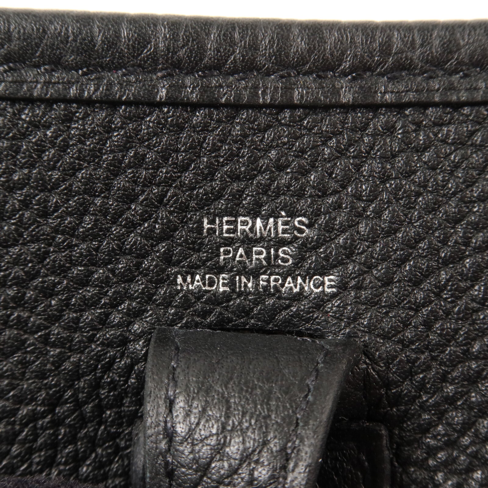 HERMES Clemence皮革Evelyne TPM肩背袋Noir