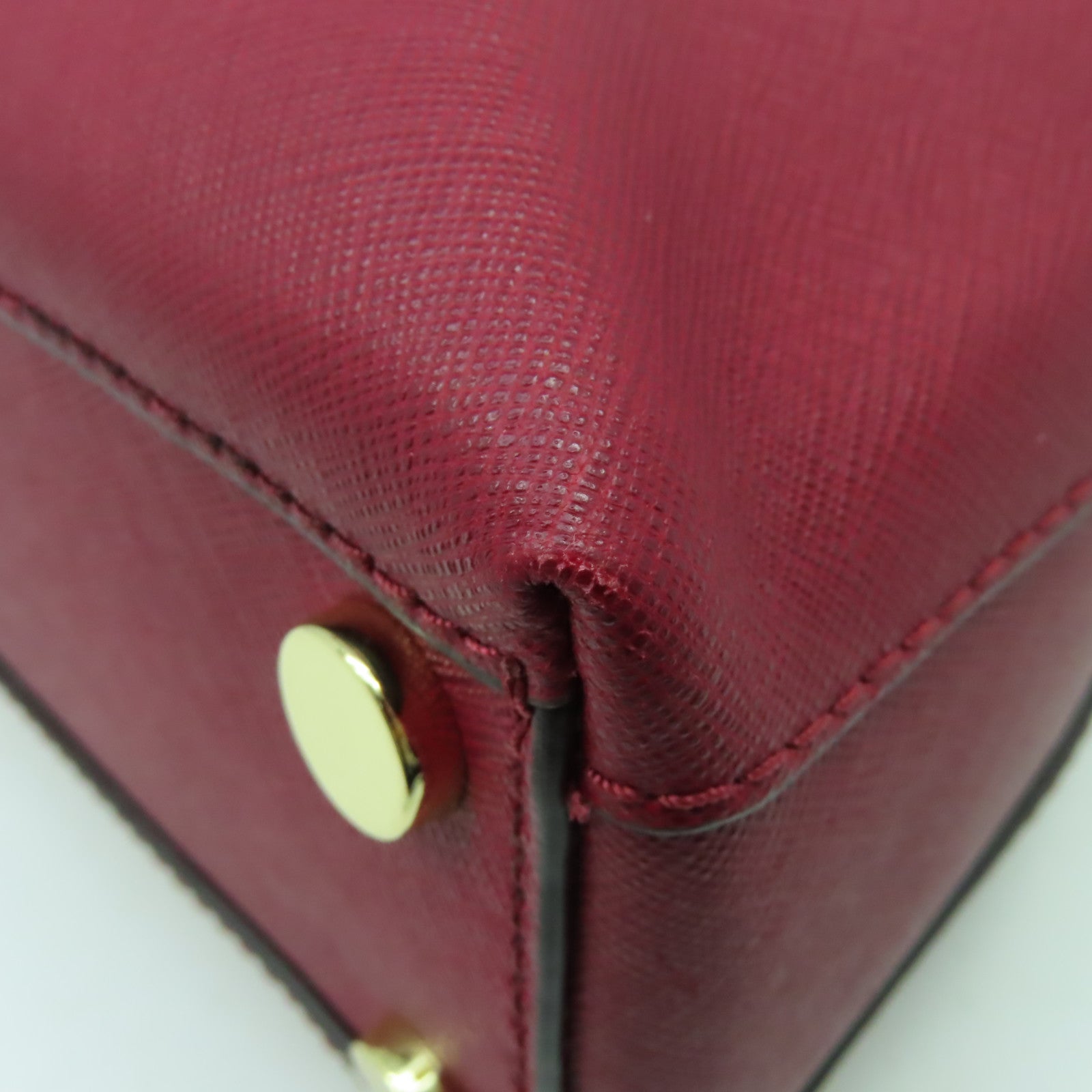 Michael Kors 【激減優惠】牛皮皮革2 Way Shoulder Bag金扣手挽肩背兩用袋紅色