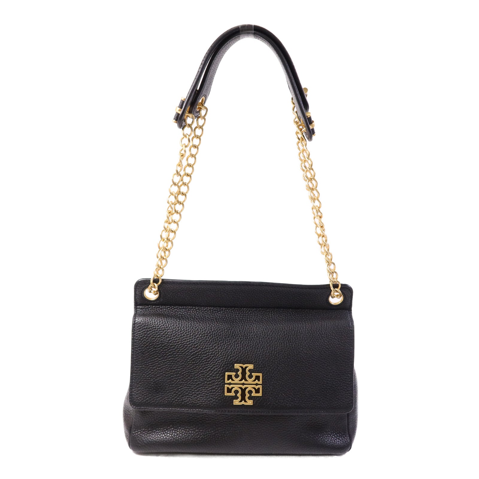 Tory Burch 牛皮皮革Britten Hap金扣鏈帶肩背袋