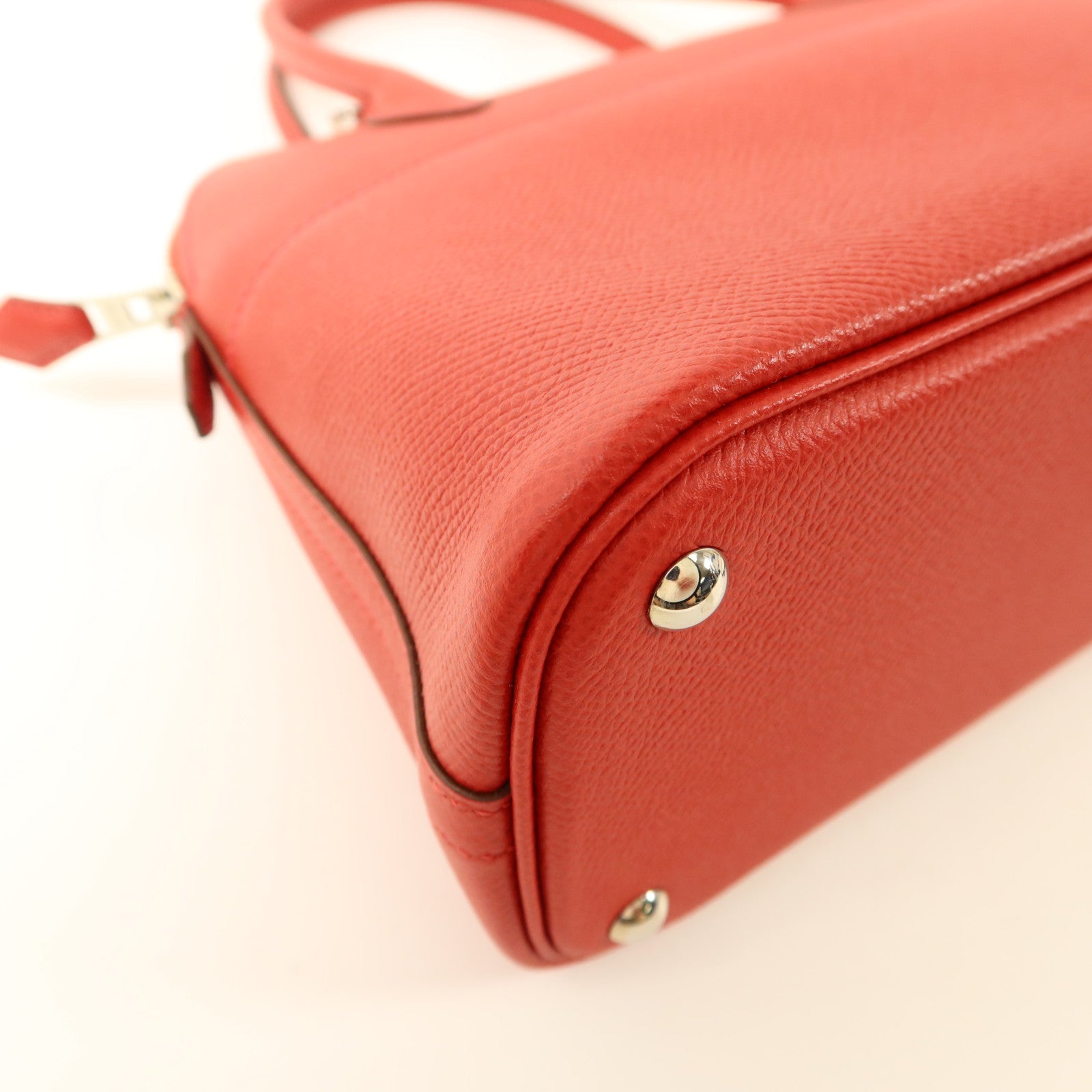 HERMES Epsom皮革Bolide 27銀扣手挽肩背兩用袋Rouge Casaque