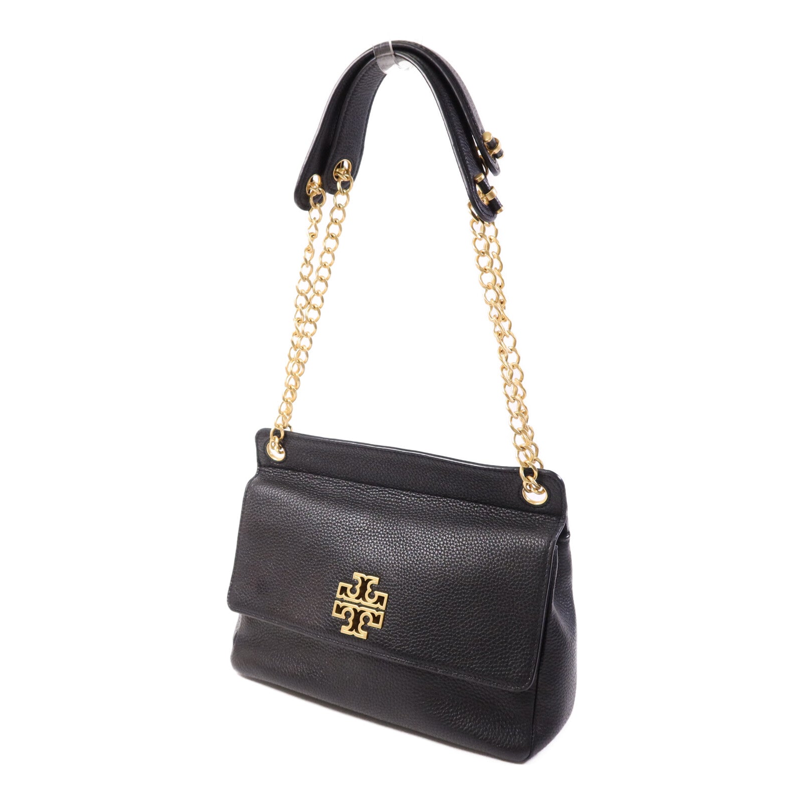 Tory Burch 牛皮皮革Britten Hap金扣鏈帶肩背袋