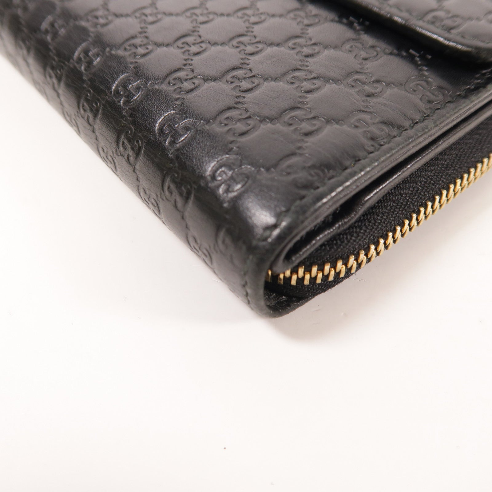 GUCCI 牛皮皮革Zipper Long Wallet金扣
