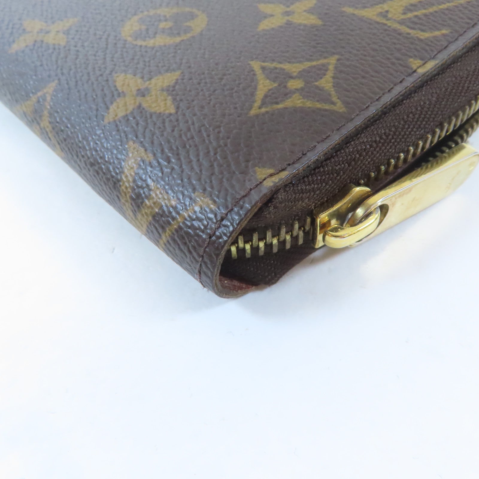 LOUIS VUITTON Monogram Zippy Wallet金扣長錢包啡色