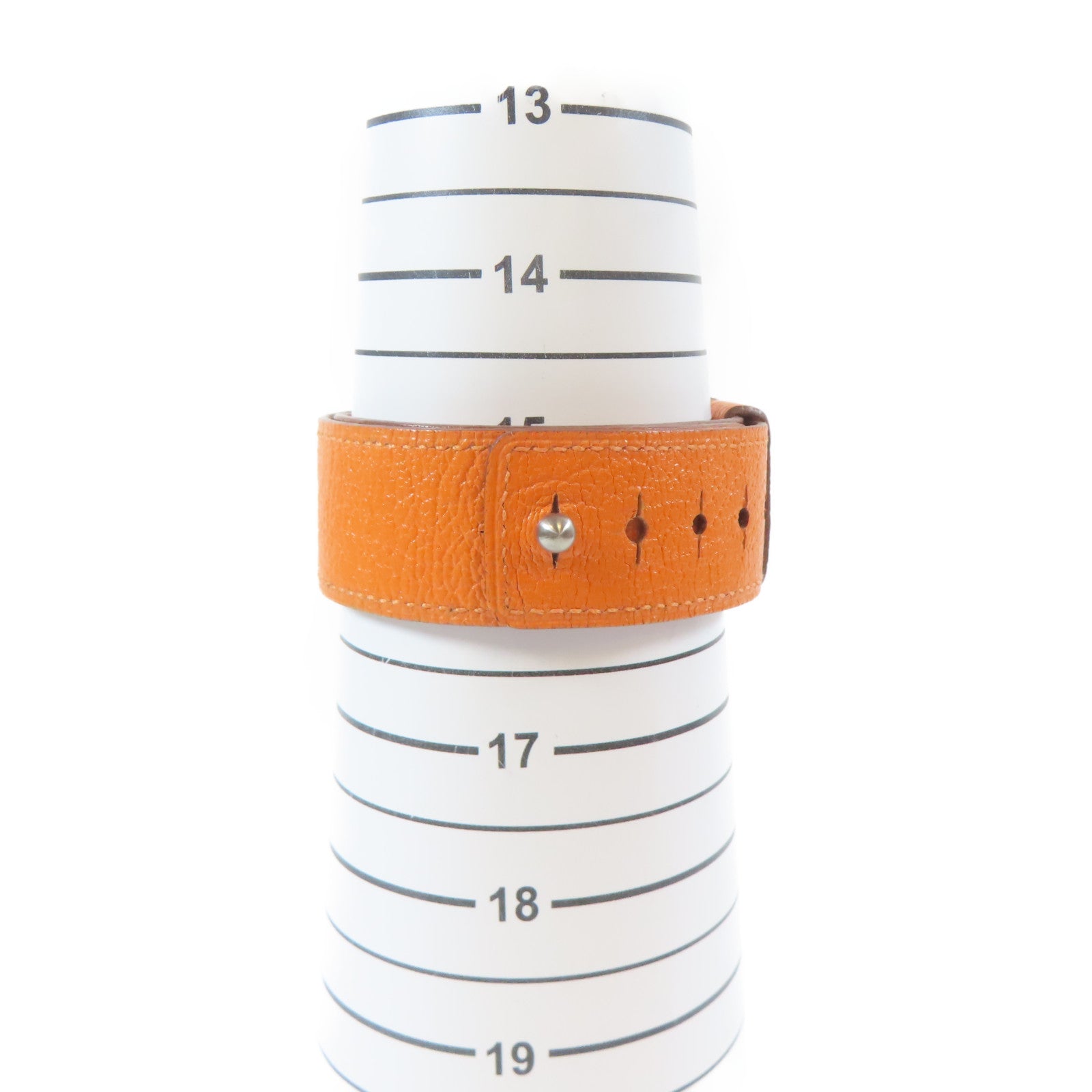 HERMES Watch不鏽鋼/皮革手錶石英機芯白色#15.25cm