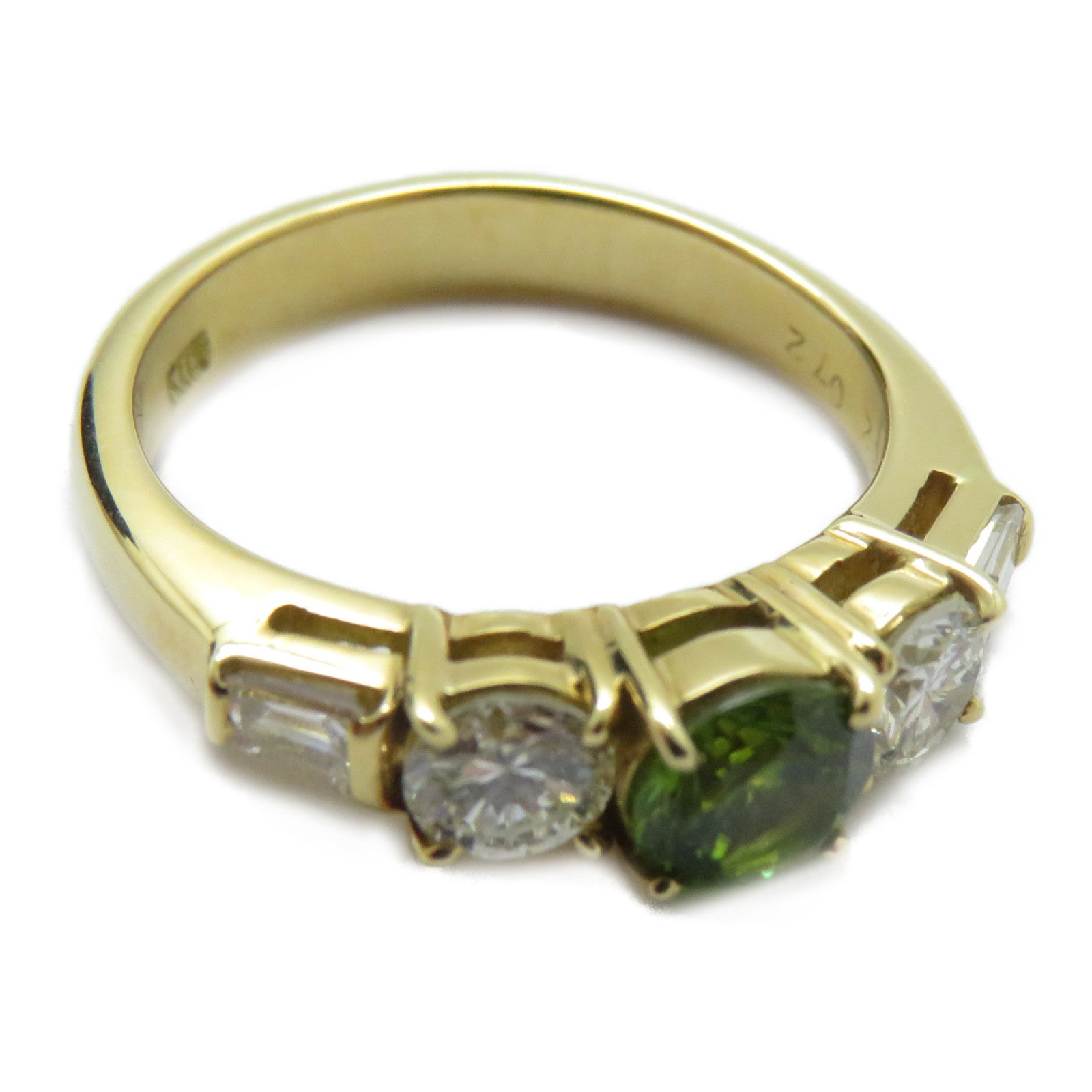 JEWELRY 【激減優惠】18K黃金Garnet Ring 0.620ct石榴石/0.72ct鑽石戒指US#5.75
