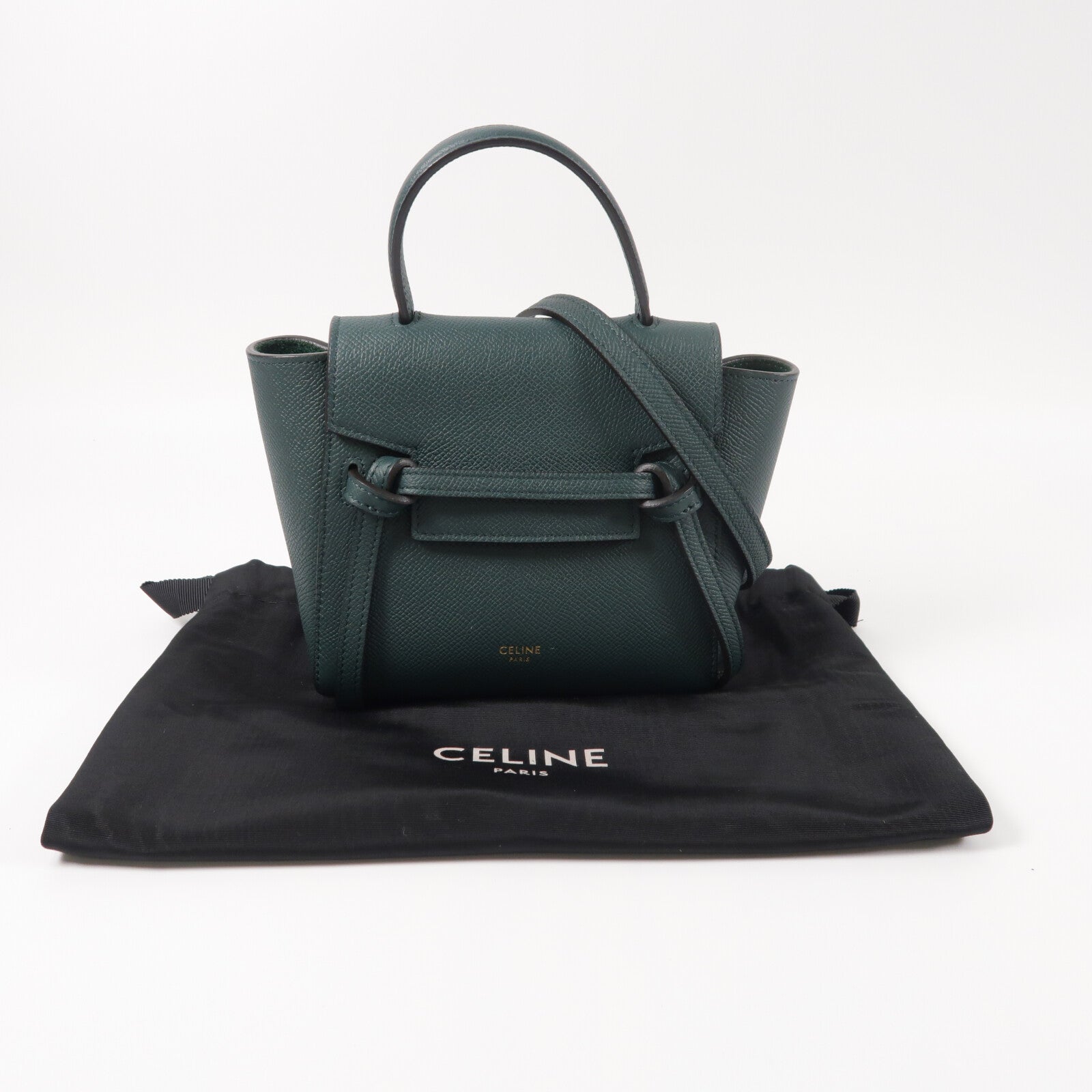 CELINE 牛皮皮革Pico Belt Bag金扣手挽肩背兩用袋
