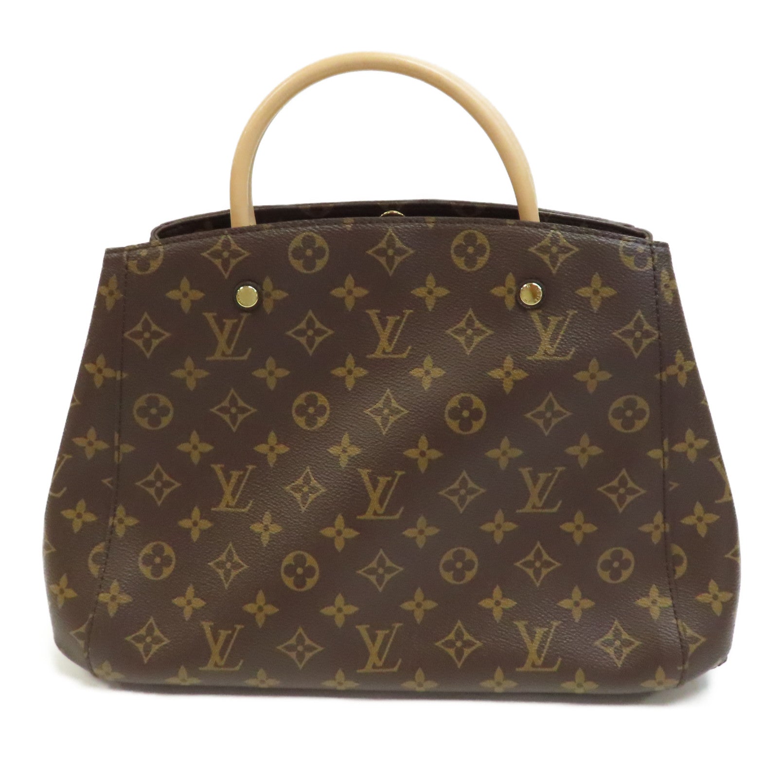LOUIS VUITTON Monogram Montaigne MM金扣手挽肩背兩用袋啡色