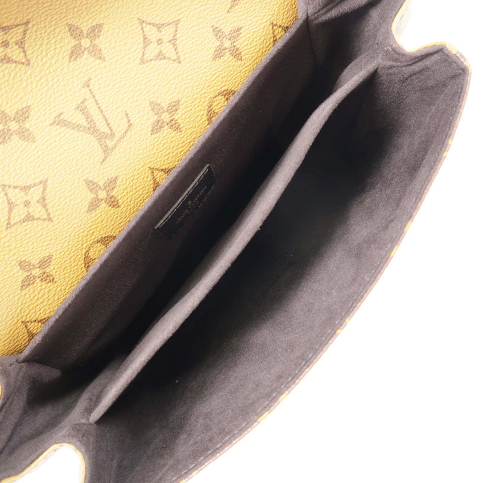 LOUIS VUITTON Monogram Reverse Pochette Metis金扣手挽肩背兩用袋棕色