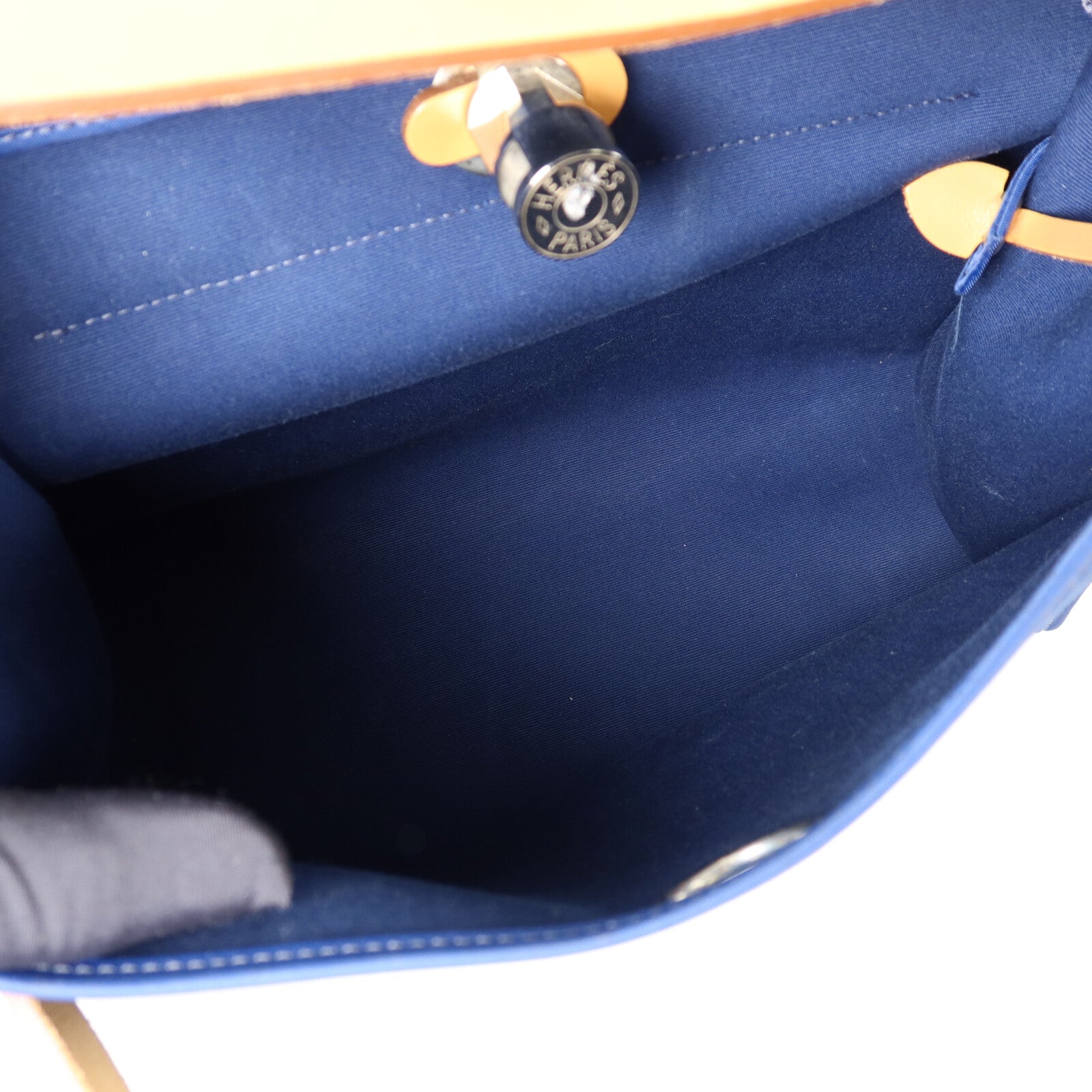 HERMES 帆布Herbag PM手挽肩背兩用袋Blue