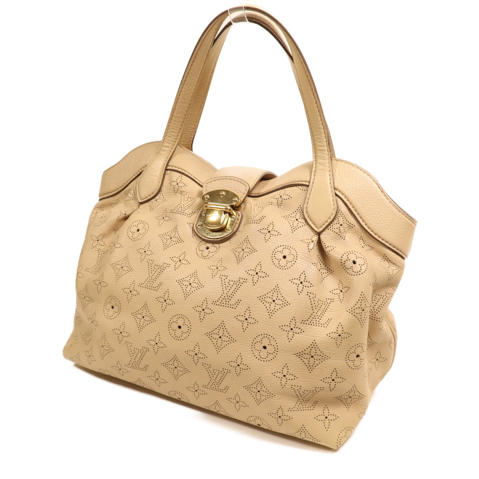 LOUIS VUITTON Mahina Seal PM金扣手挽袋
