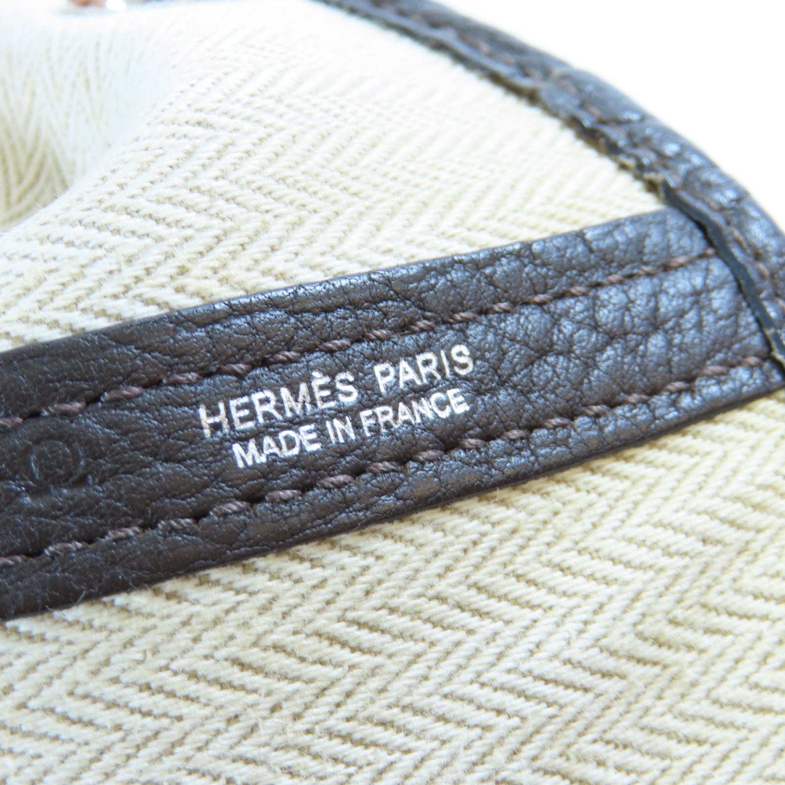 HERMES 【激減優惠】Negonda皮革Garden Party PM銀扣手挽袋棕色