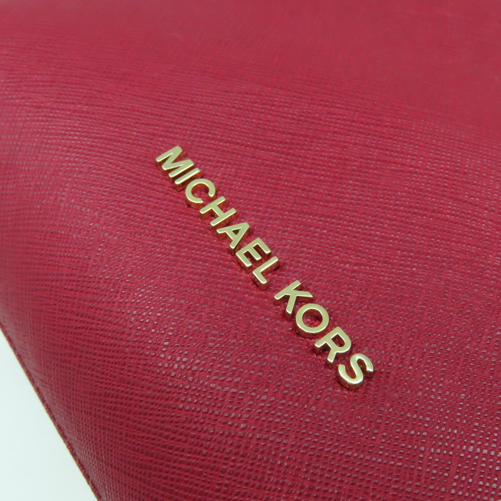 Michael Kors 【激減優惠】牛皮皮革2 Way Shoulder Bag金扣手挽肩背兩用袋紅色