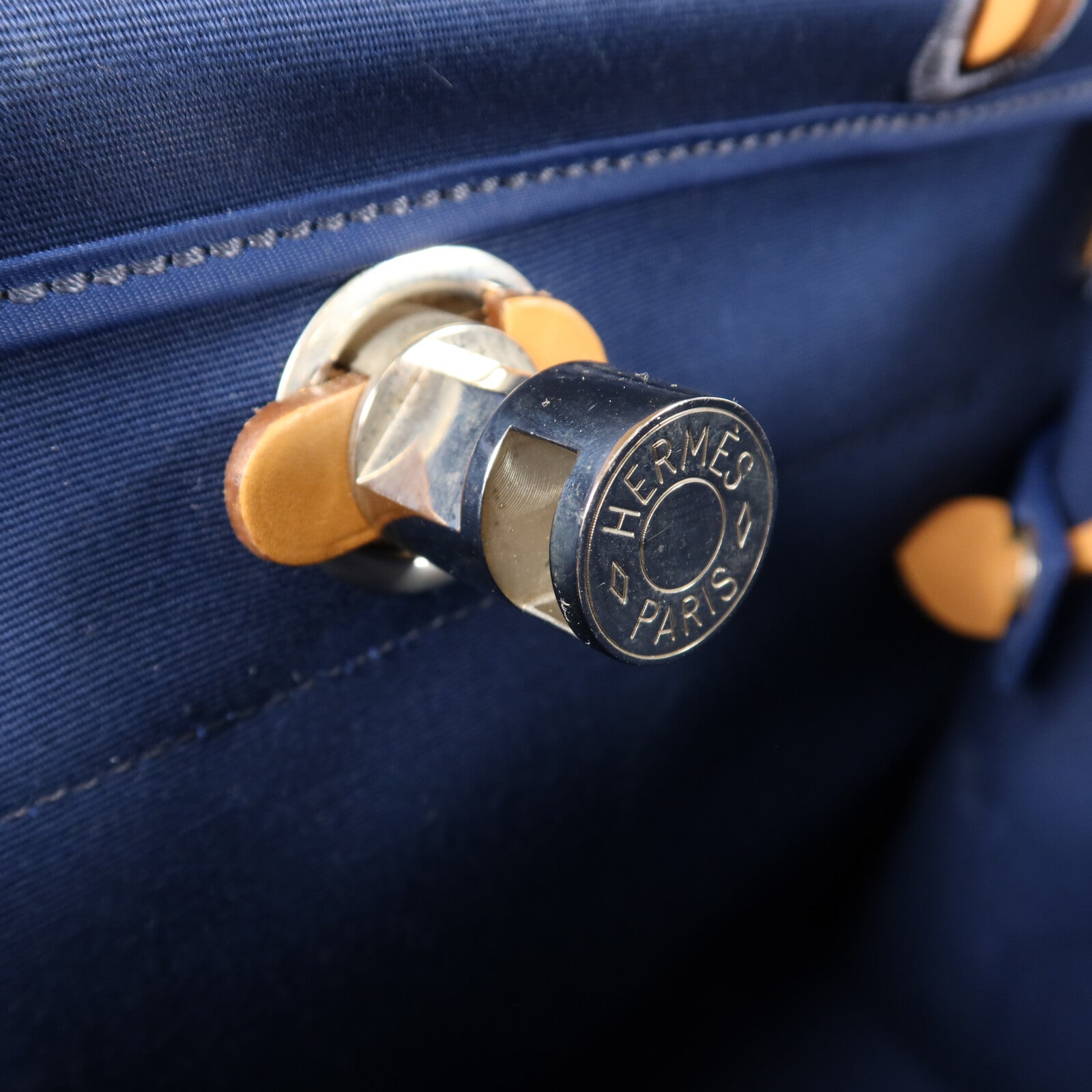HERMES 帆布Herbag PM手挽肩背兩用袋Blue