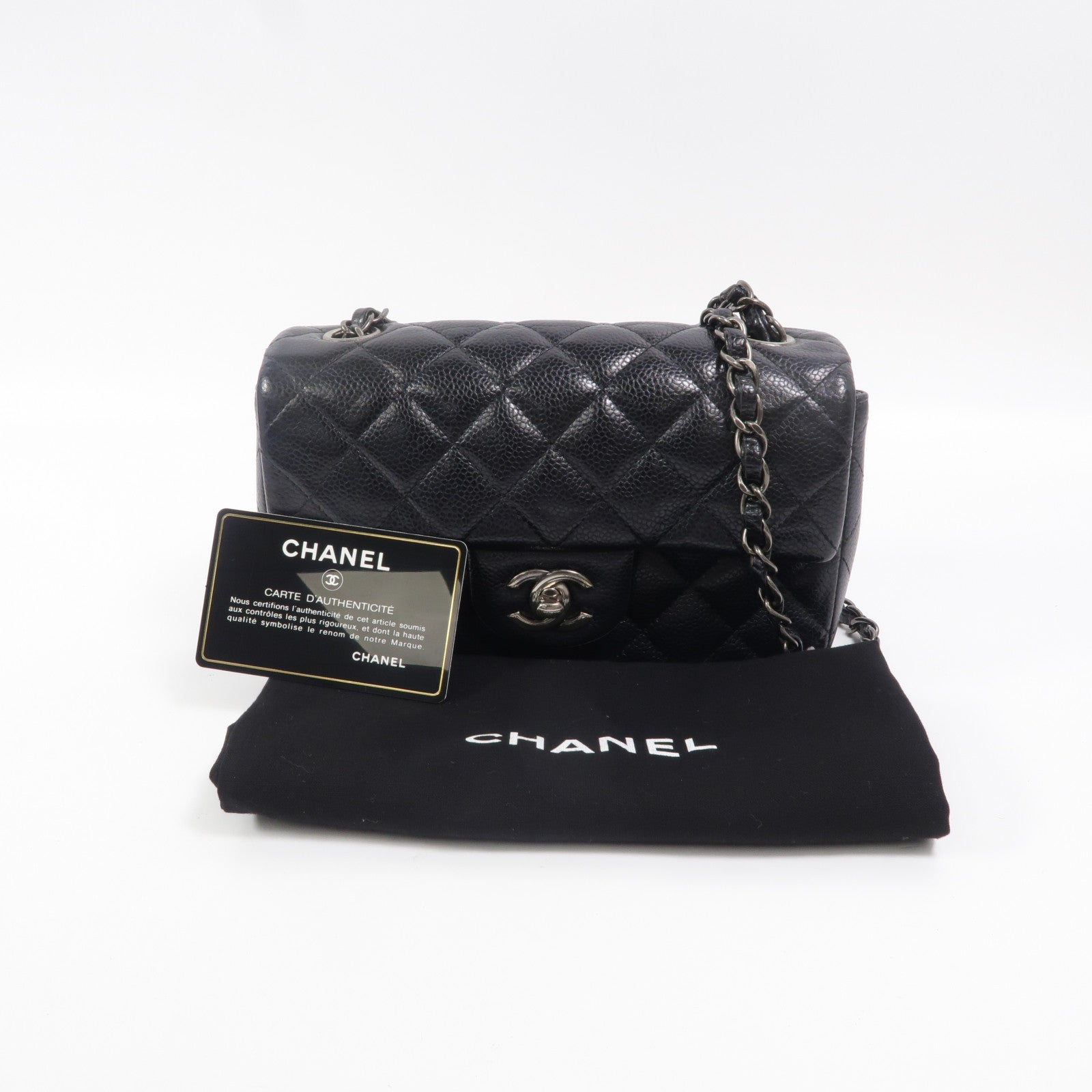 CHANEL 牛皮皮革Mini Classic 20鏈帶肩背袋