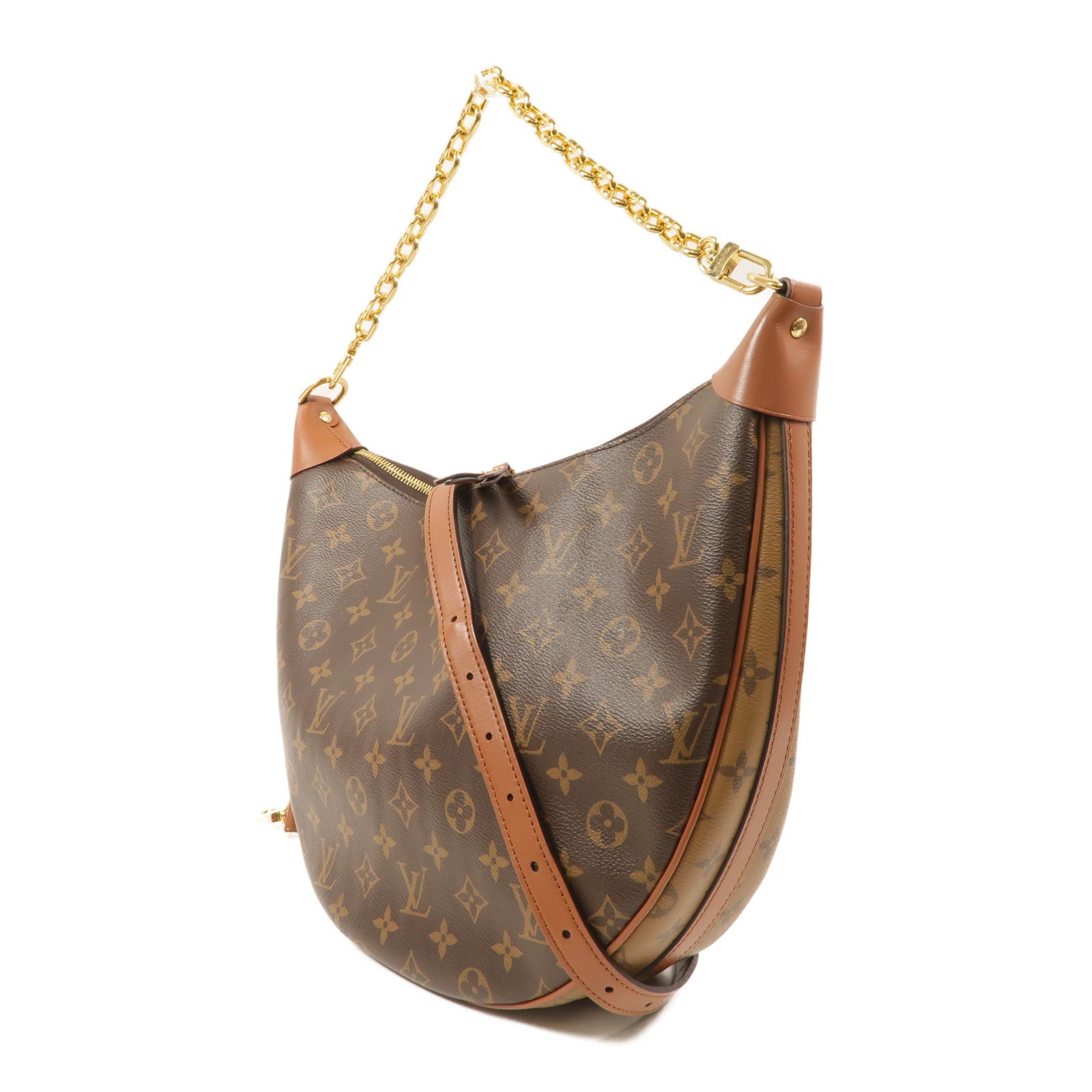 LOUIS VUITTON Monogram Reverse Loop Hobo手挽肩背兩用袋