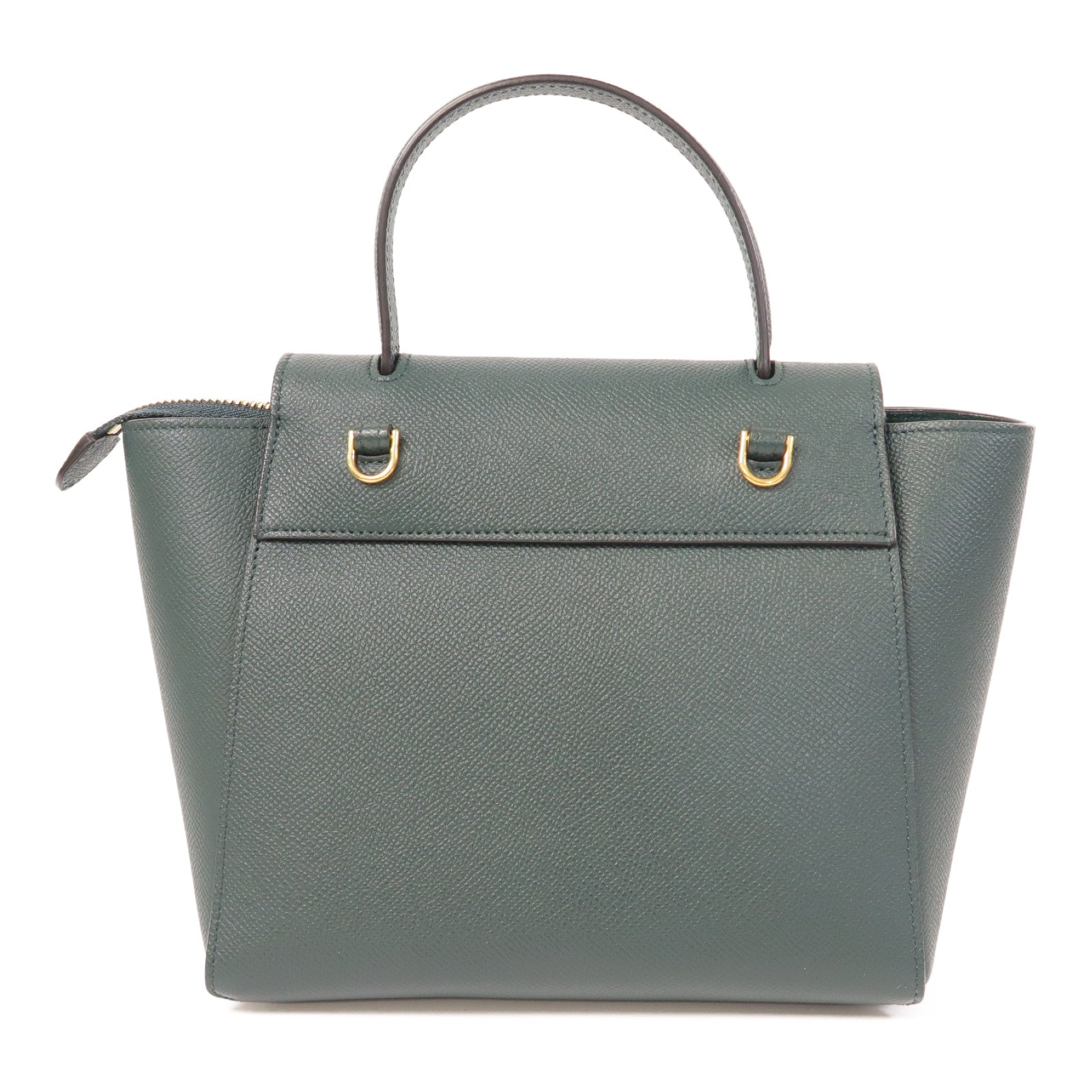 CELINE 牛皮皮革Belt Bag金扣手挽肩背兩用袋綠色