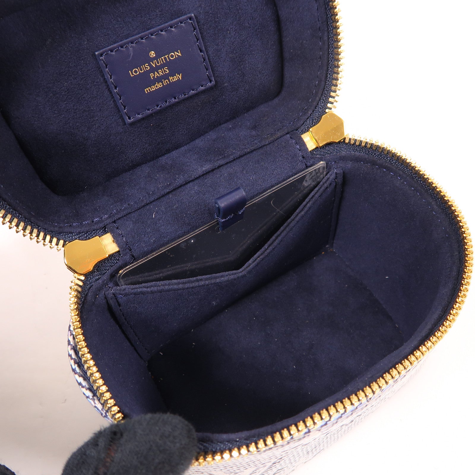 LOUIS VUITTON Monogram Coated Micro Vanity金扣手挽肩背兩用袋