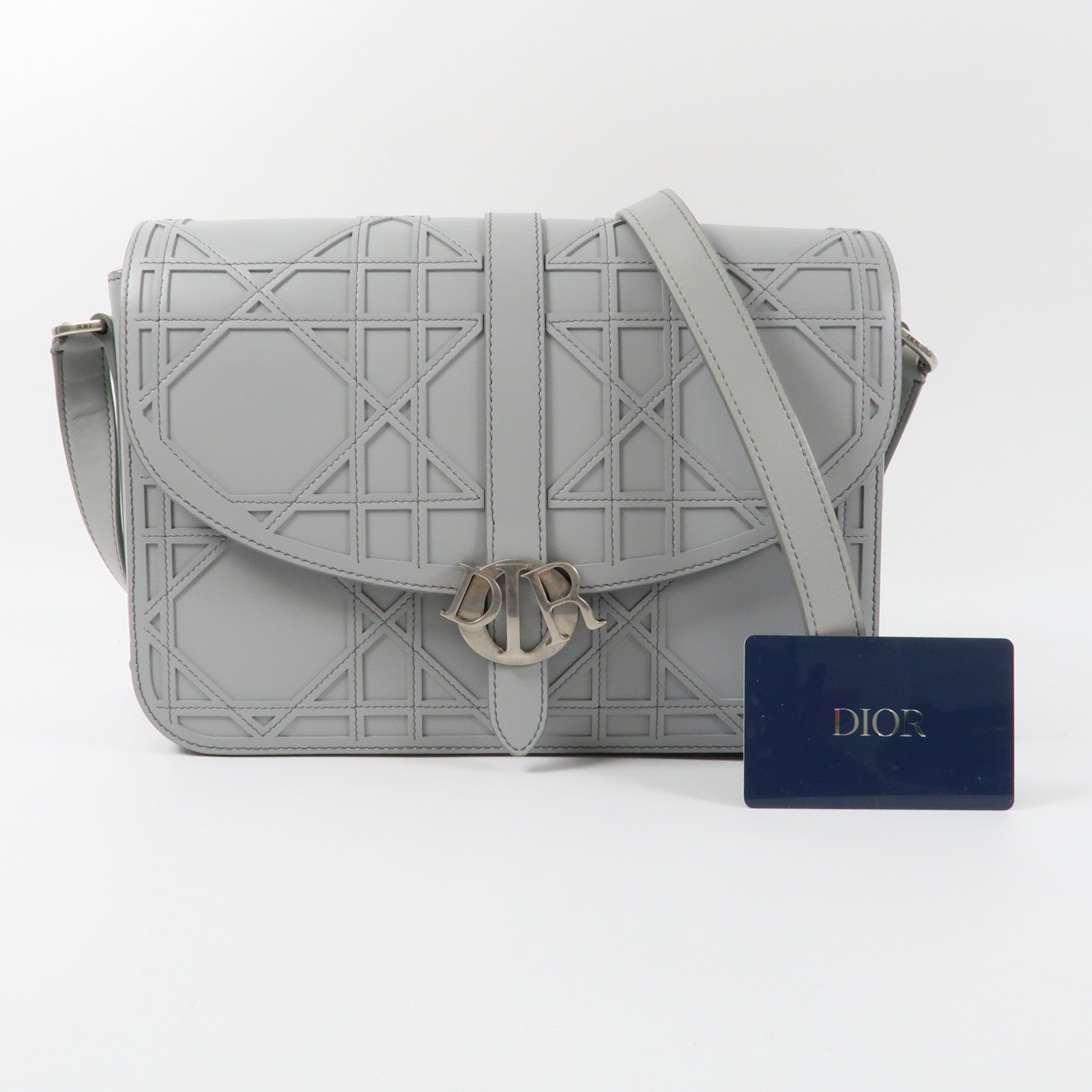 Dior 牛皮皮革Shoulder Bag銀扣肩背袋