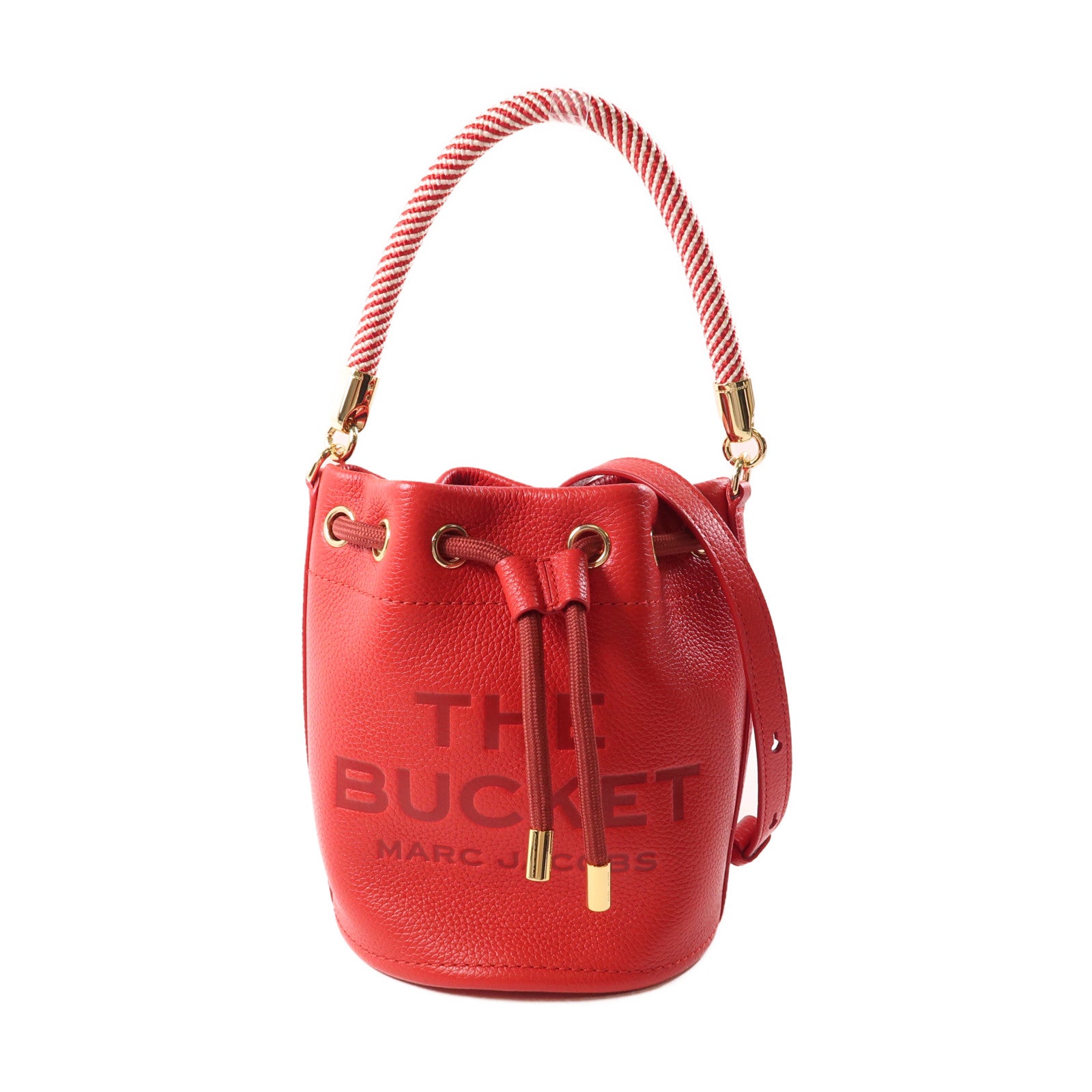 MARC JACOBS 牛皮皮革2 Way Shoulder金扣手挽肩背兩用袋紅色
