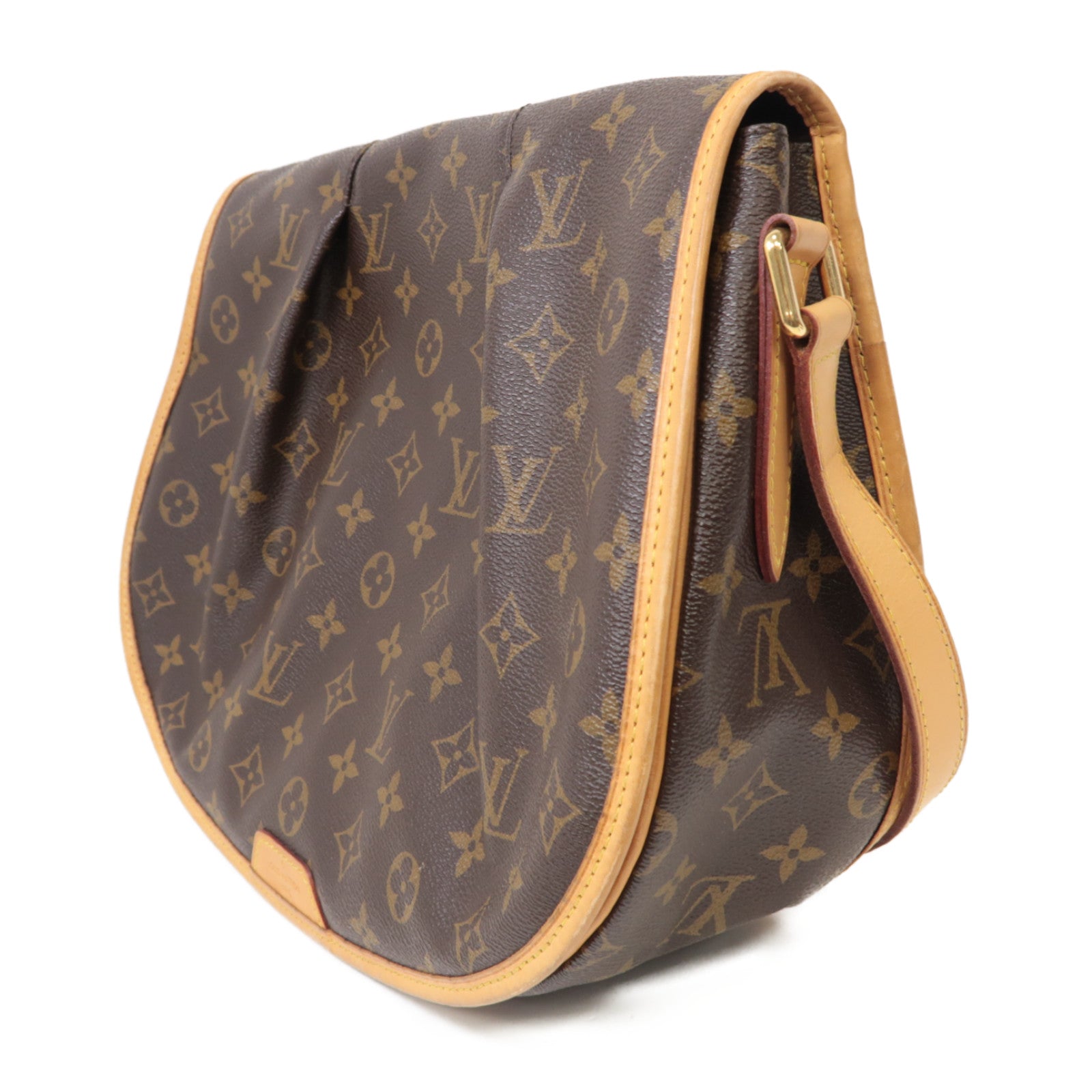 LOUIS VUITTON Monogram Menilmontant MM金扣肩背袋啡色