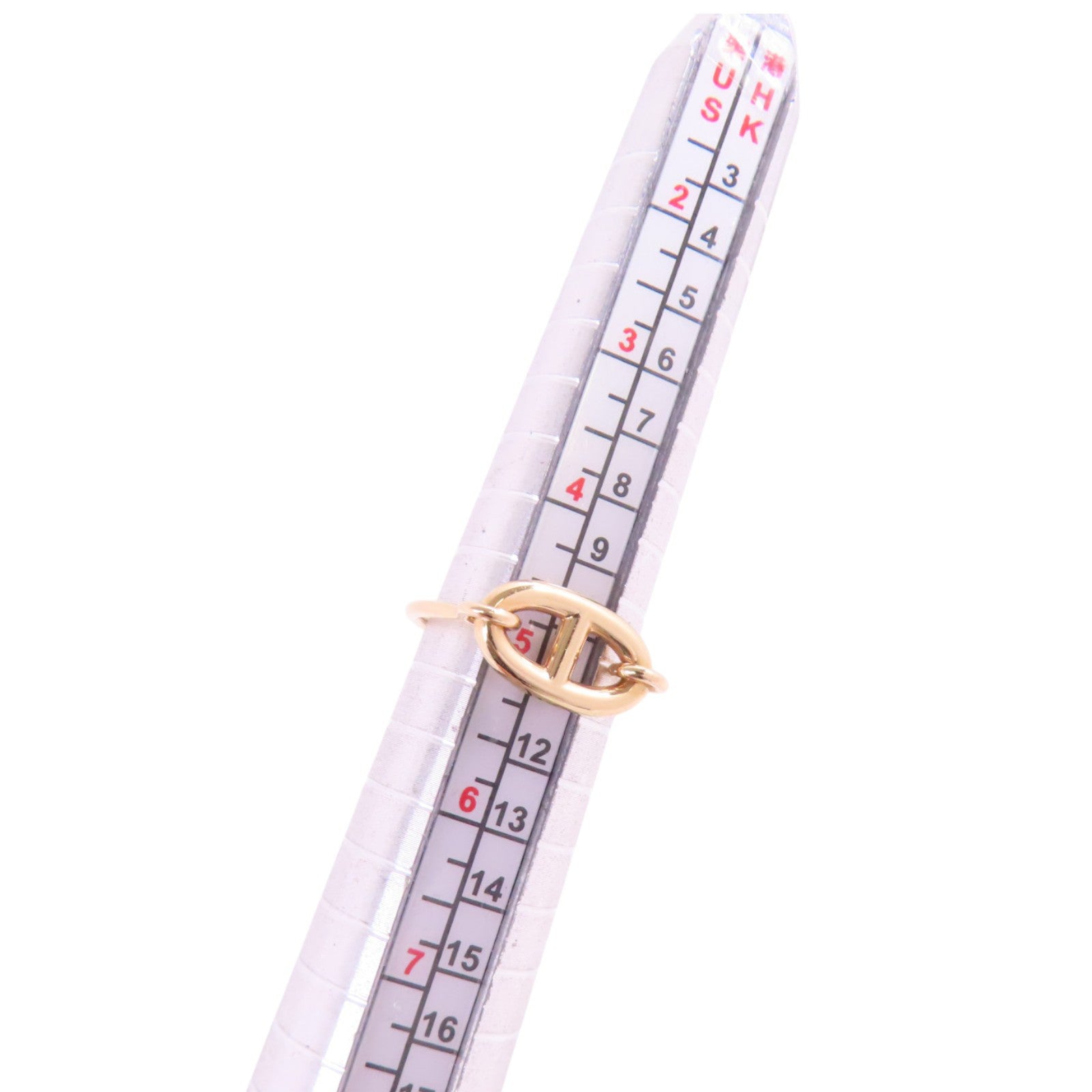 HERMES 18K玫瑰金Farandole Gold Ring戒指#49/US#5