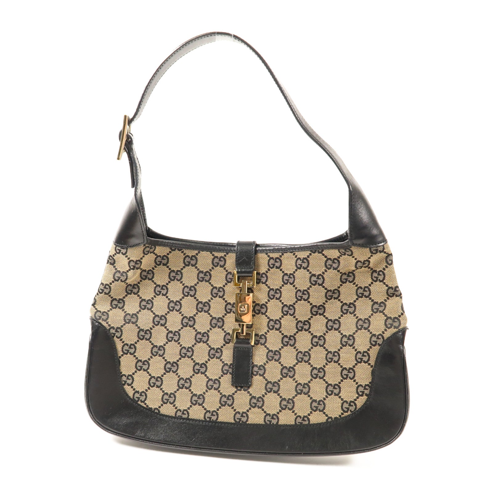 GUCCI 帆布Shoulder Bag金扣肩背袋