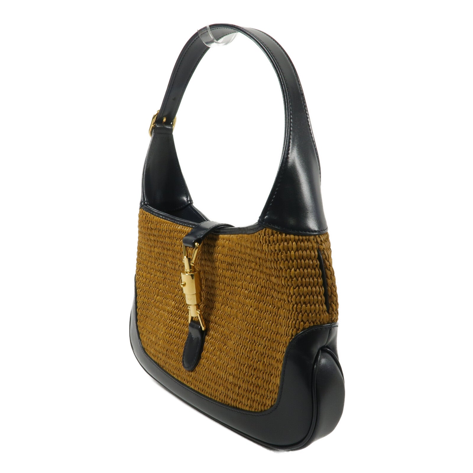 GUCCI Raffia/牛皮皮革Jackie 1961 Small肩背袋