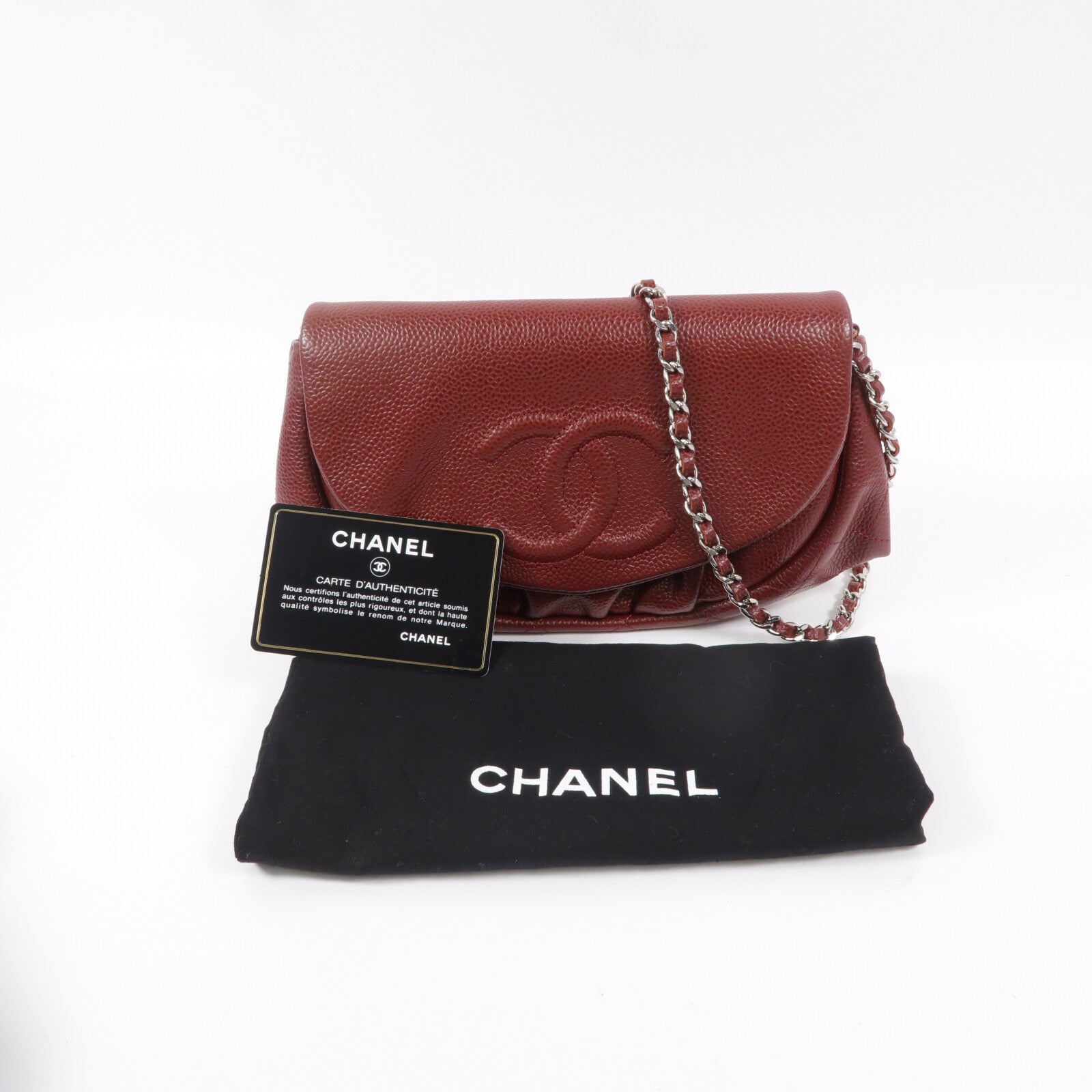 CHANEL 牛皮皮革Shoulder Bag鏈帶肩背袋