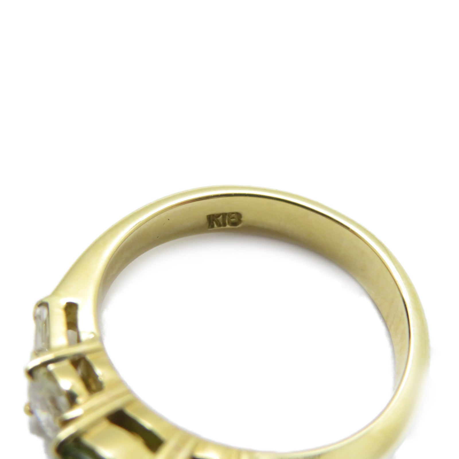 JEWELRY 【激減優惠】18K黃金Garnet Ring 0.620ct石榴石/0.72ct鑽石戒指US#5.75