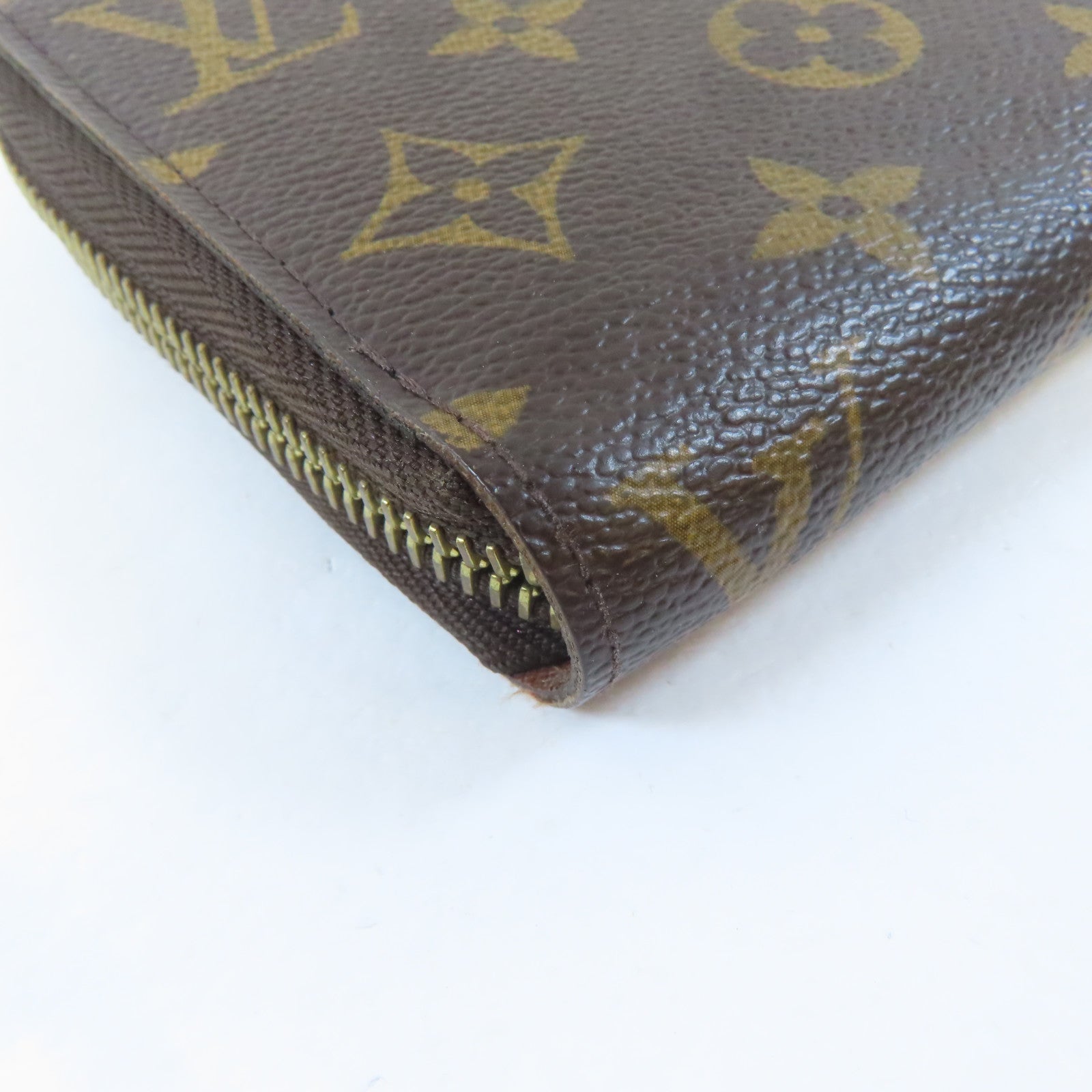 LOUIS VUITTON Monogram Zippy Wallet金扣長錢包啡色