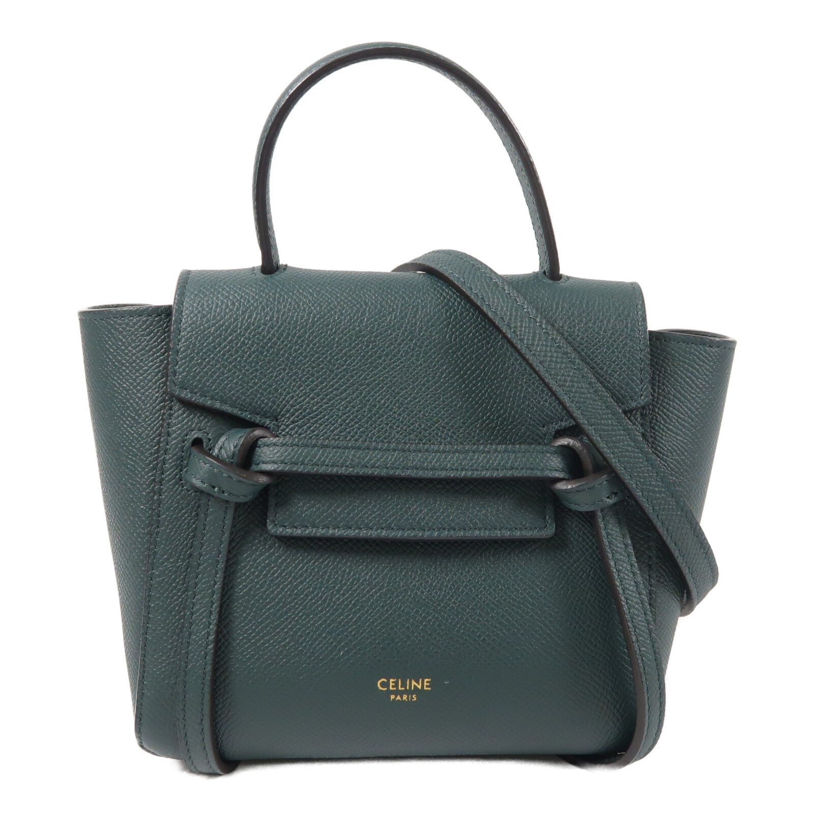 CELINE 牛皮皮革Pico Belt Bag金扣手挽肩背兩用袋