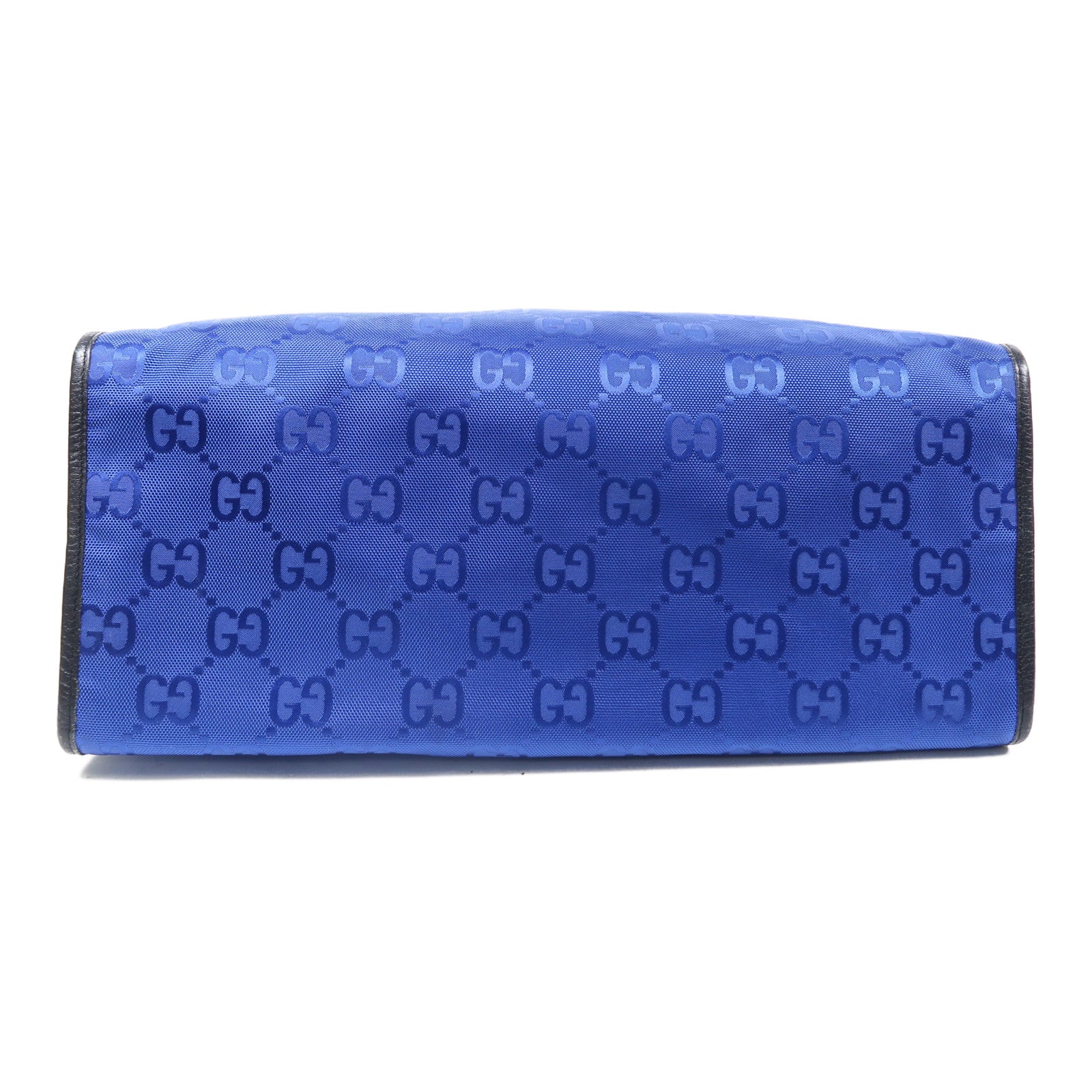 GUCCI 【激減優惠】帆布Tote Bag銀扣手挽肩背兩用袋藍色