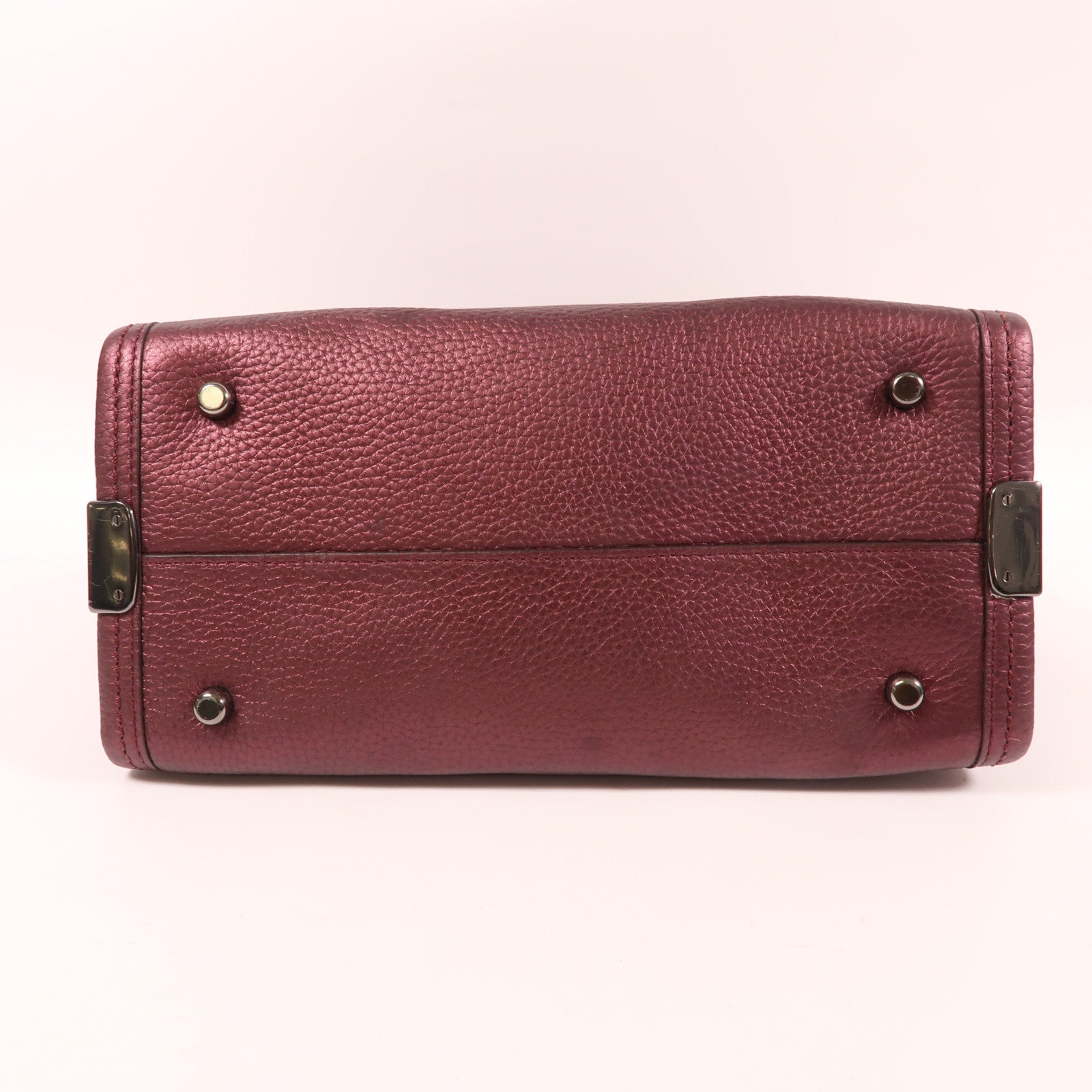 COACH 牛皮皮革Shoulder Bag肩背袋珠紅色