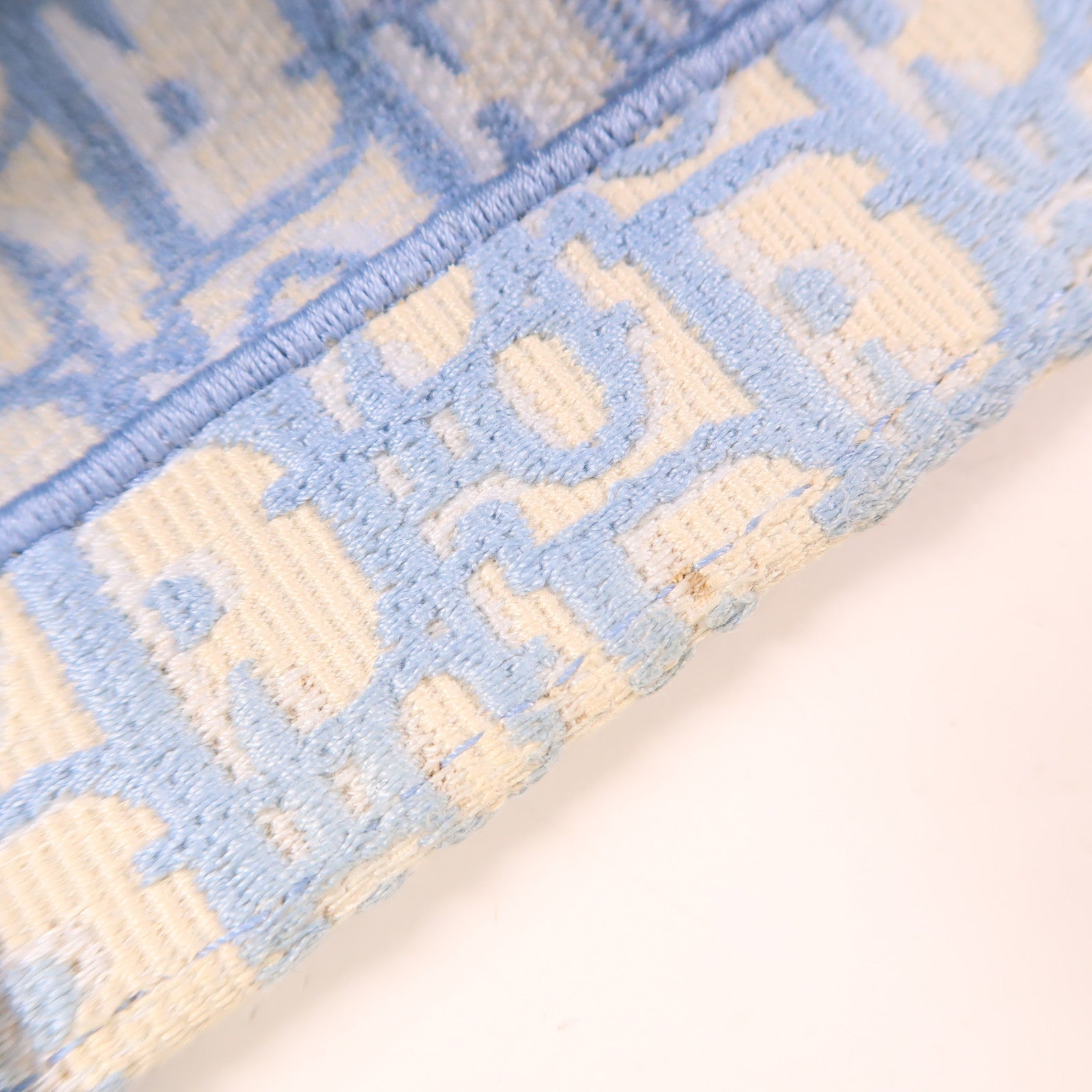 Dior CD Book Tote Medium Tote Bag Canvas Light Blue