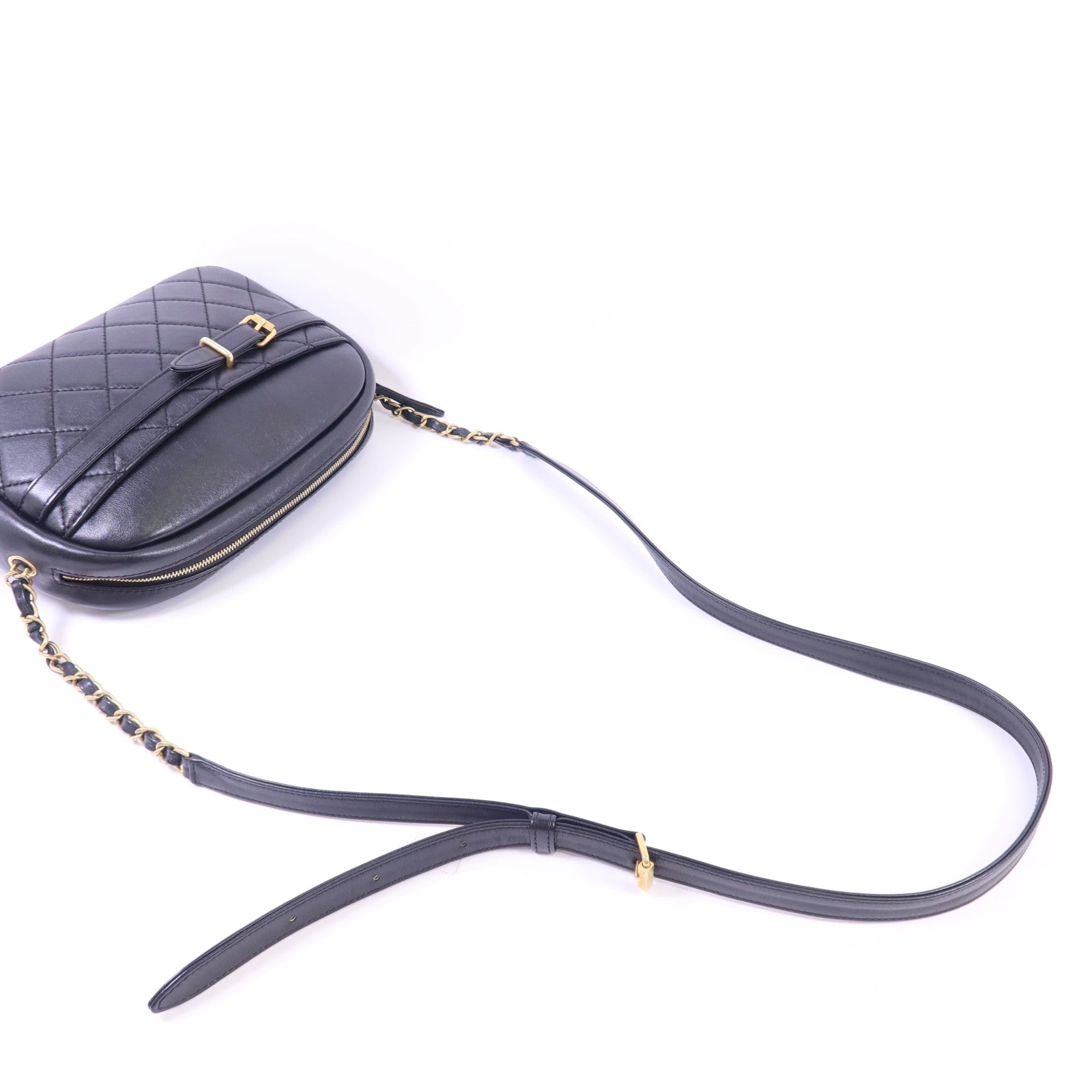 CHANEL 牛皮皮革Shoulder Bag金扣肩背袋