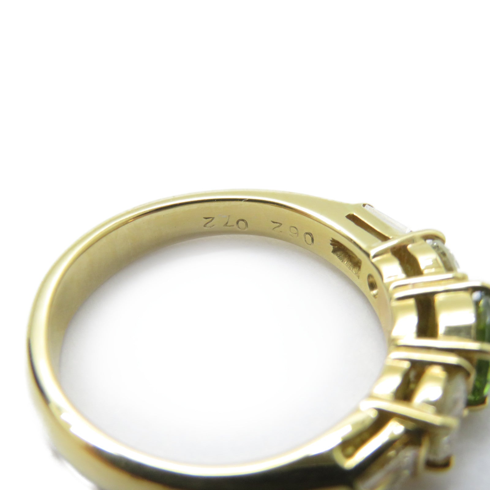 JEWELRY 【激減優惠】18K黃金Garnet Ring 0.620ct石榴石/0.72ct鑽石戒指US#5.75