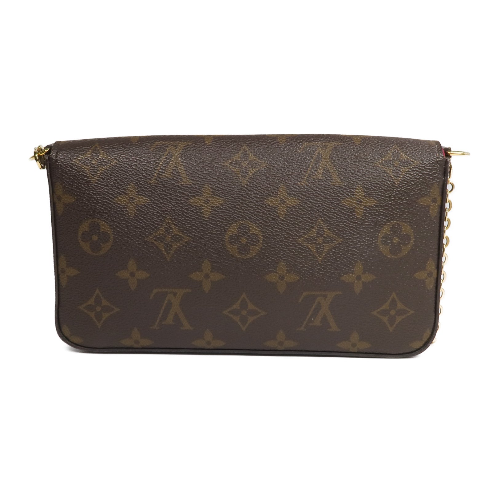 LOUIS VUITTON Monogram Pochette Felicie金扣鏈帶肩背袋