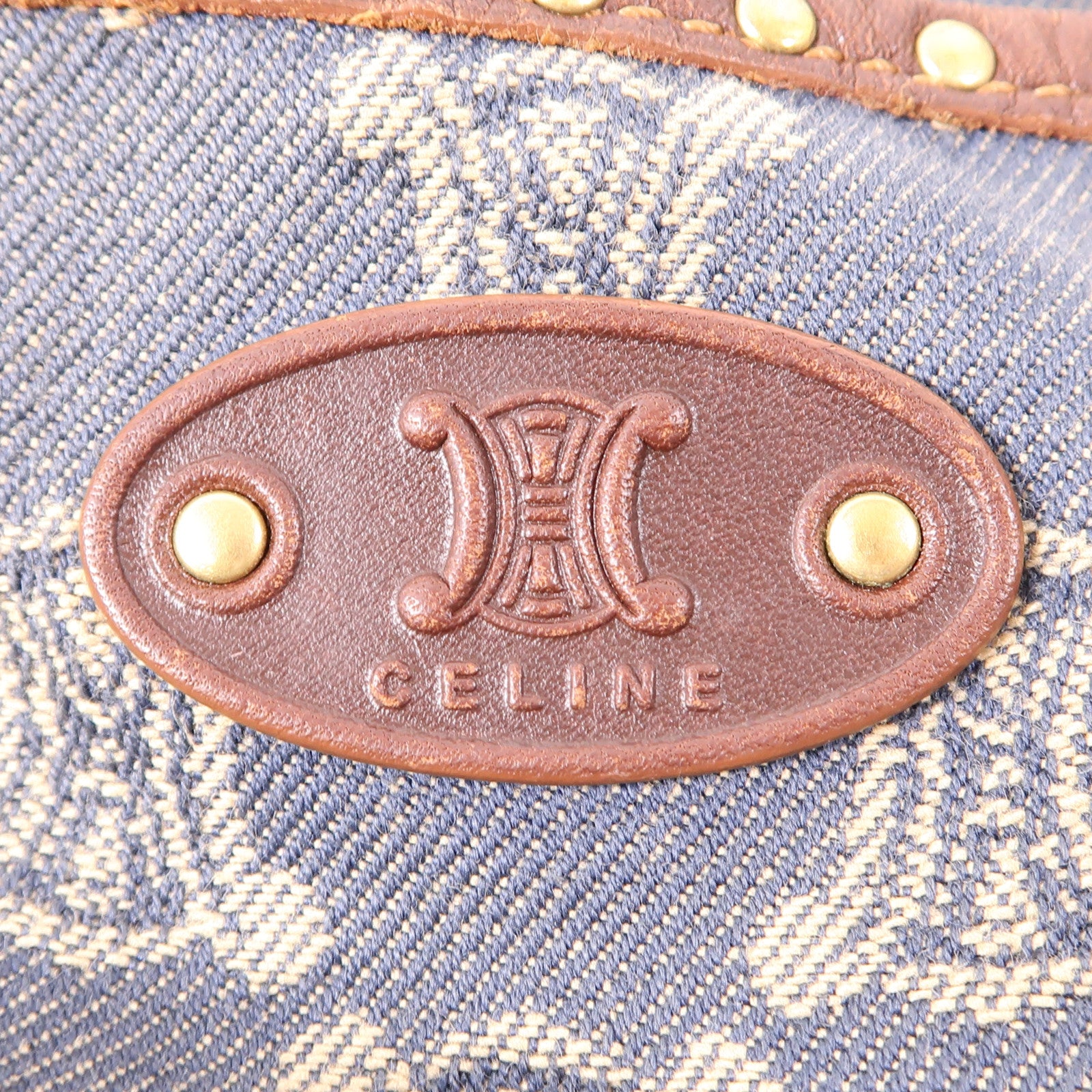 CELINE 帆布Vintage Tote Bag金扣肩背袋