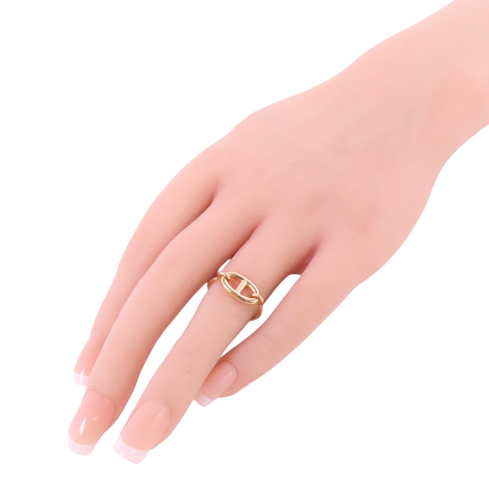 HERMES 18K玫瑰金Farandole Gold Ring戒指#49/US#5