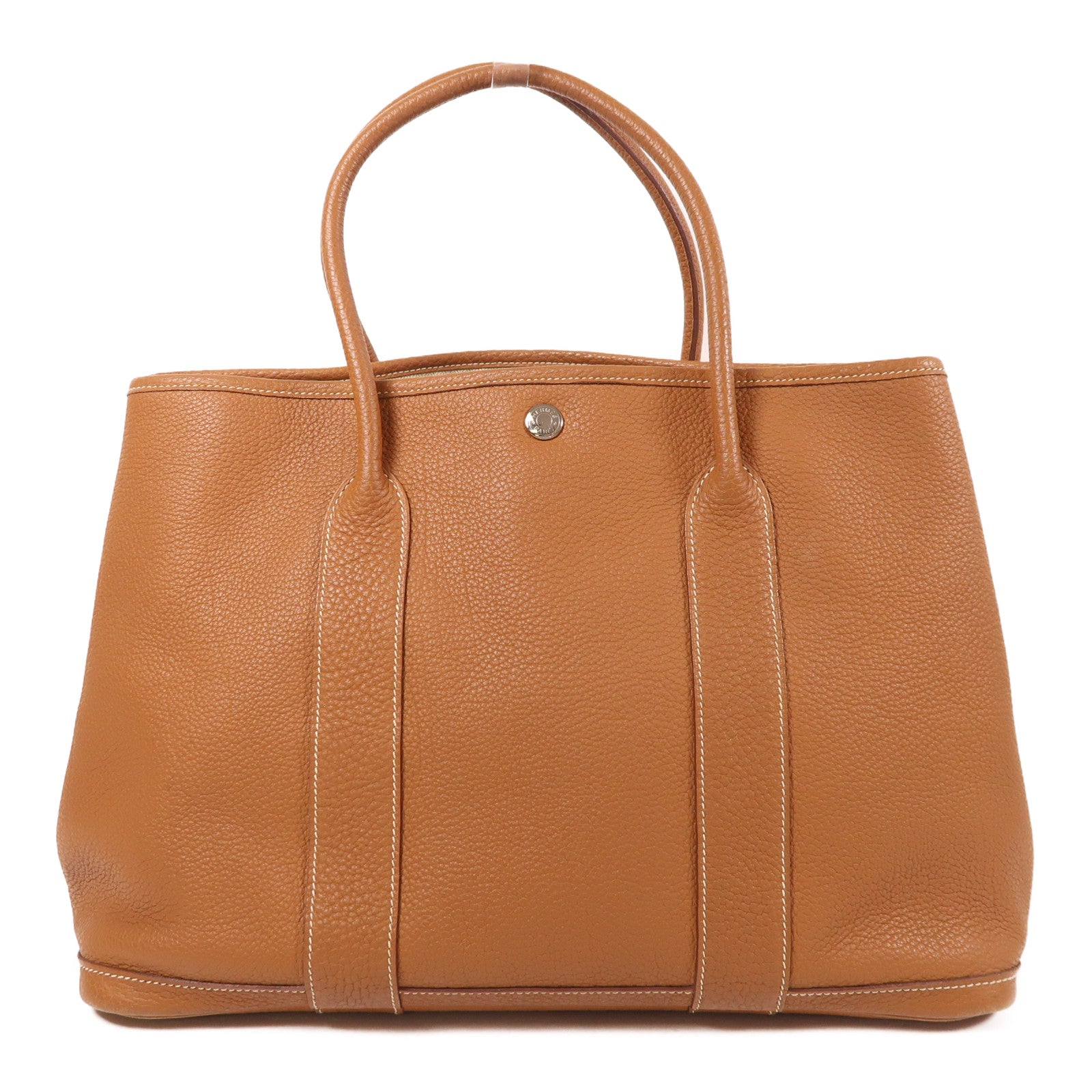 HERMES Negonda皮革Garden Party PM銀扣手挽袋