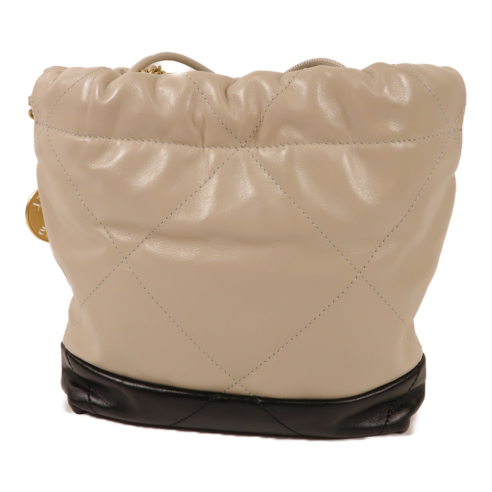 CHANEL 羊皮皮革 CHANEL Mini 22金扣肩背袋