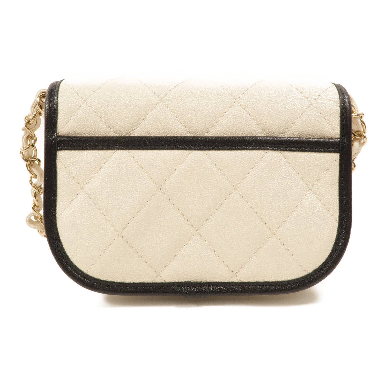 CHANEL 牛皮皮革Mini Round Flap Messenger Bag肩背袋