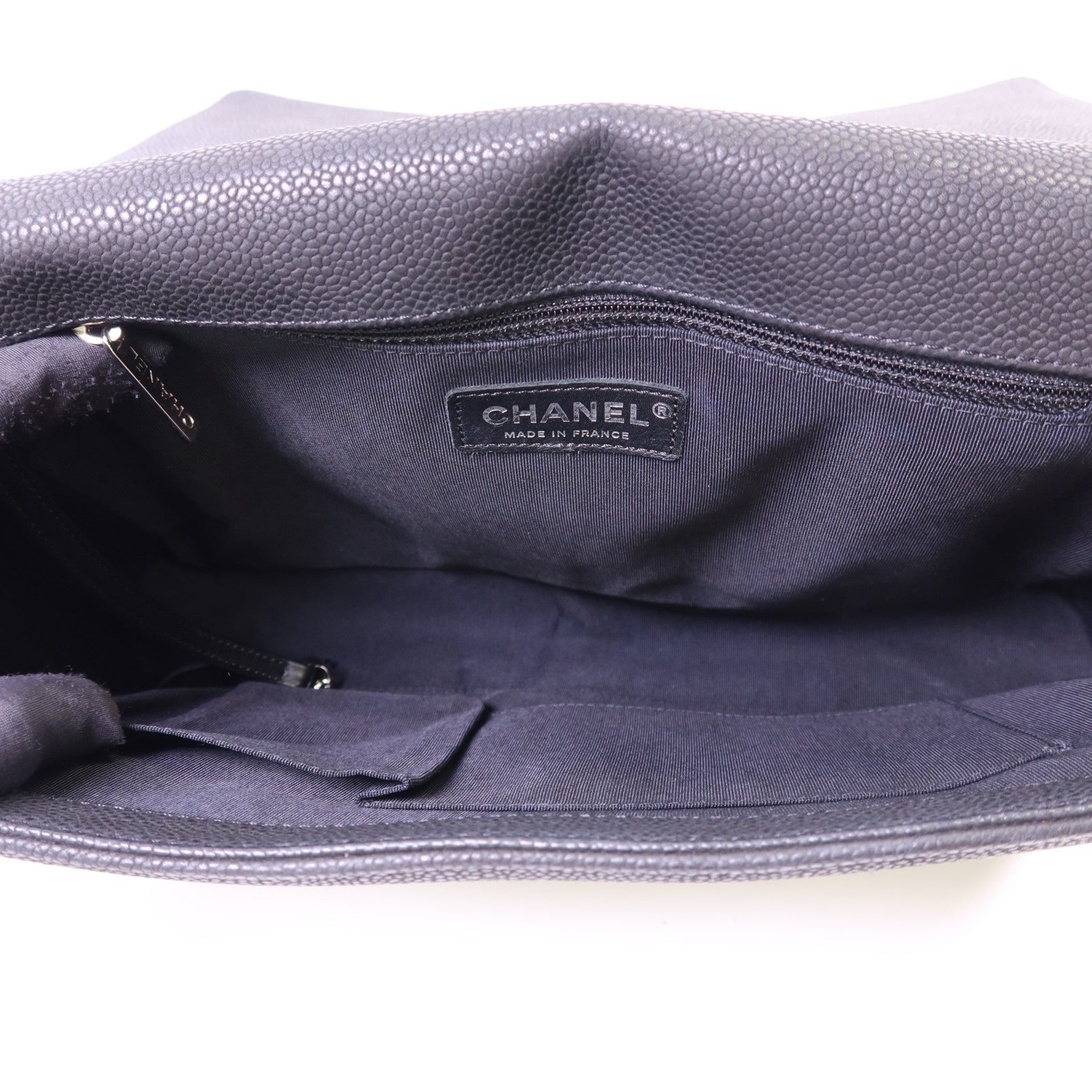 CHANEL 牛皮皮革Boy 30銀扣鏈帶肩背袋